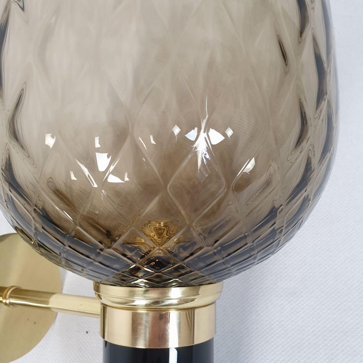 Paire de grandes appliques en verre de Murano, Italie en vente 2