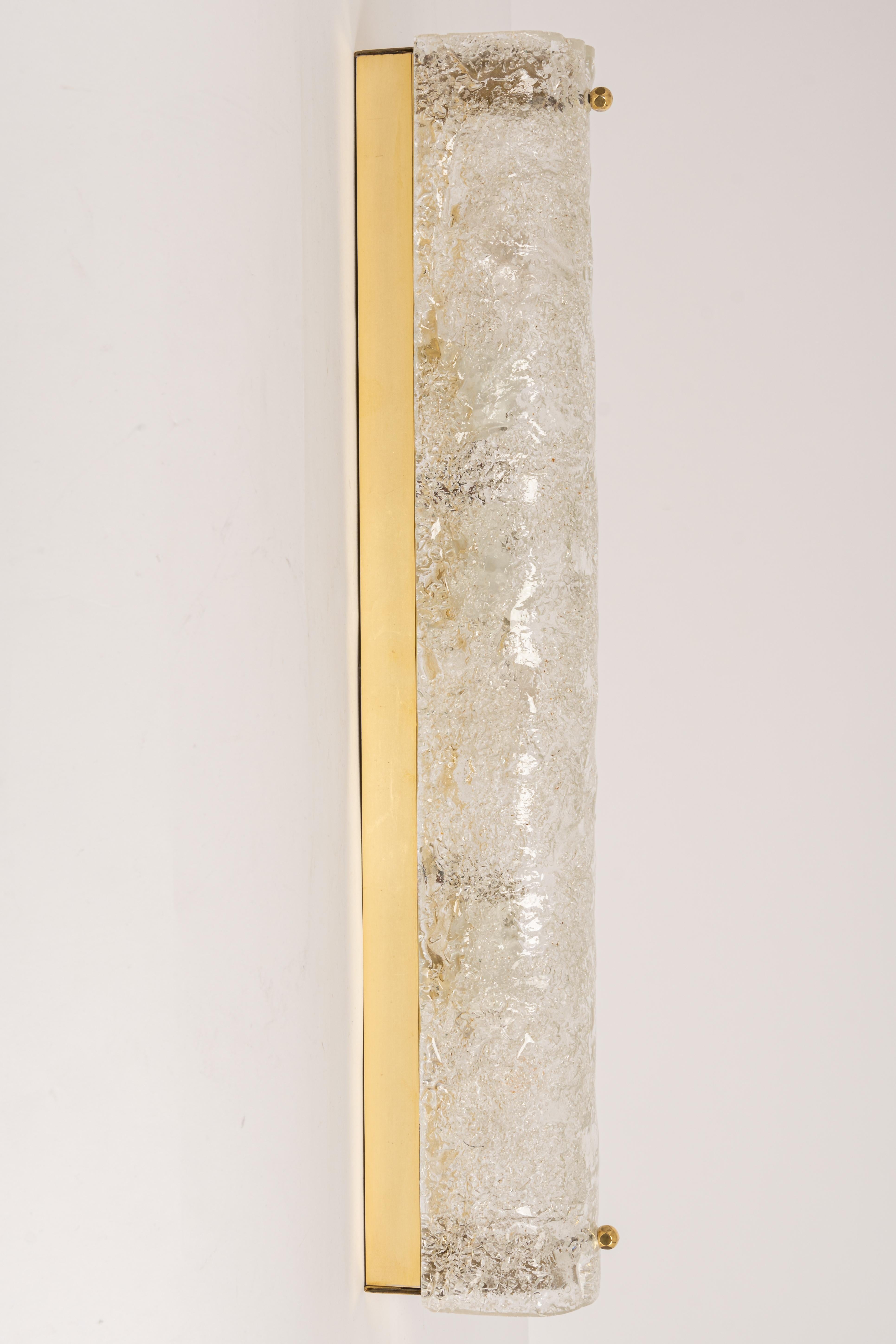 Pareja de grandes apliques de cristal de Murano Aplique modernista, Alemania, años 60 mediados del siglo XX