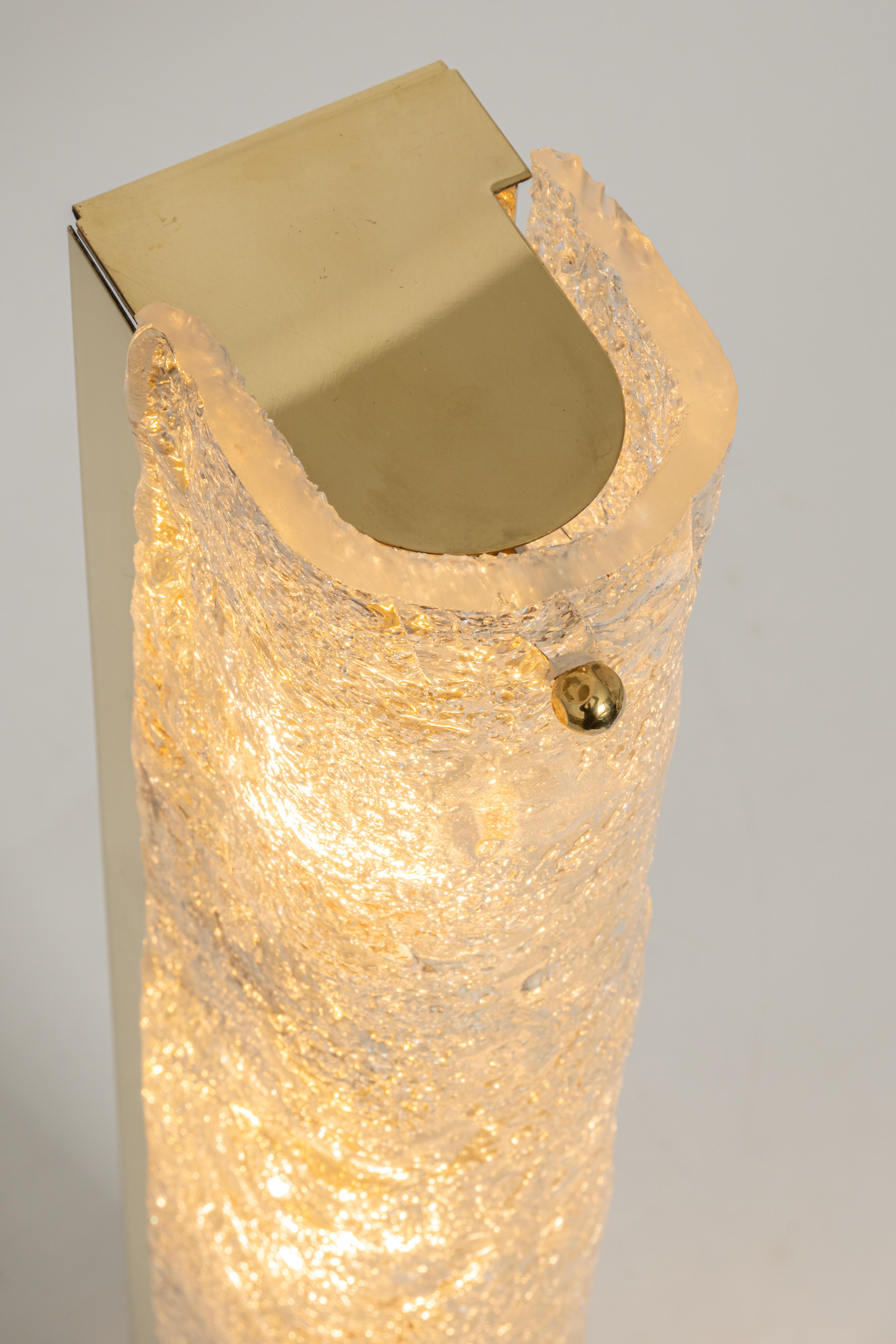 Pair of Large Murano Glass Sconces Modernist Wall Light, Germany, 1960s For Sale 1