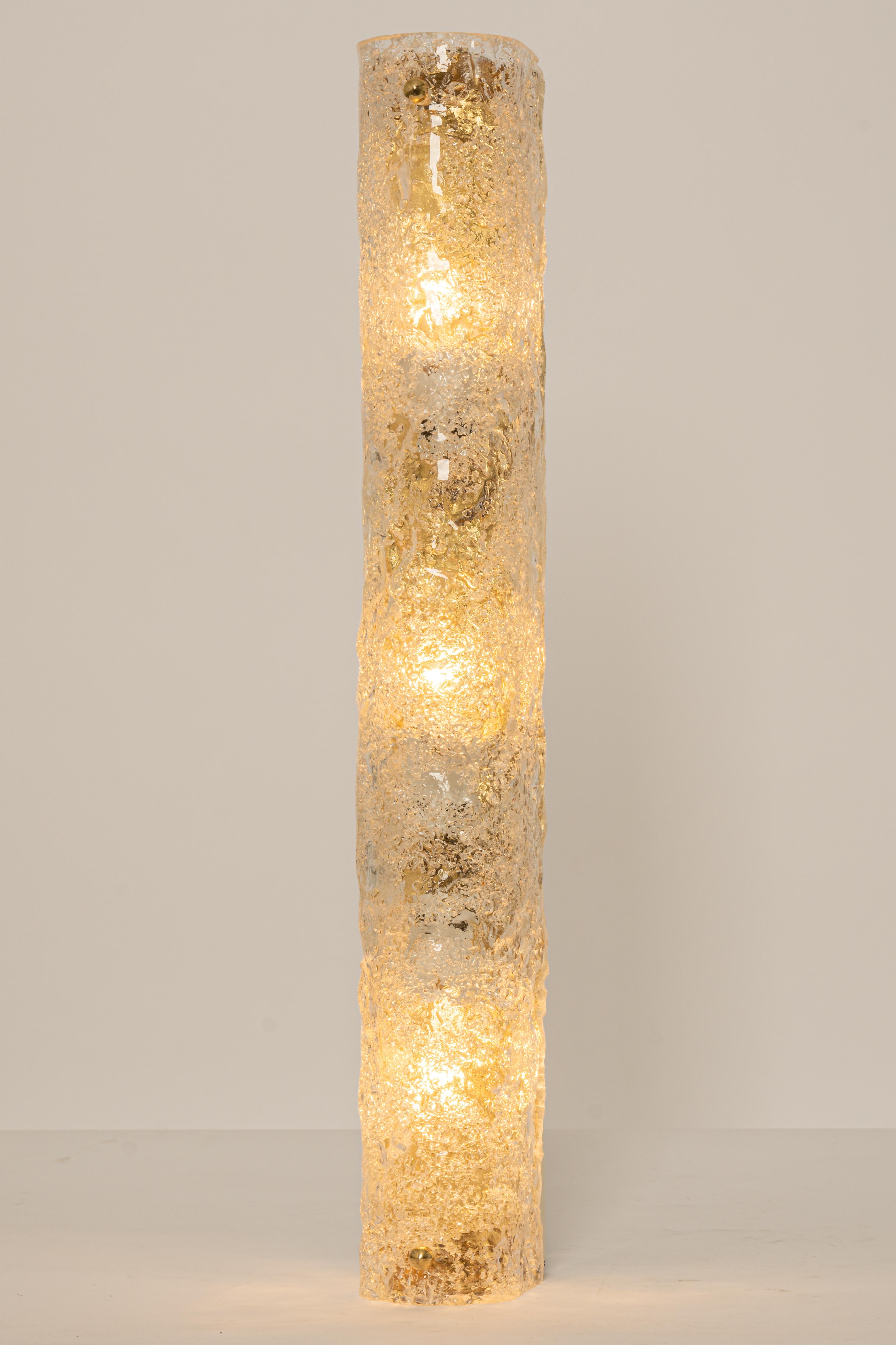 Pair of Large Murano Glass Sconces Modernist Wall Light, Germany, 1960s 2