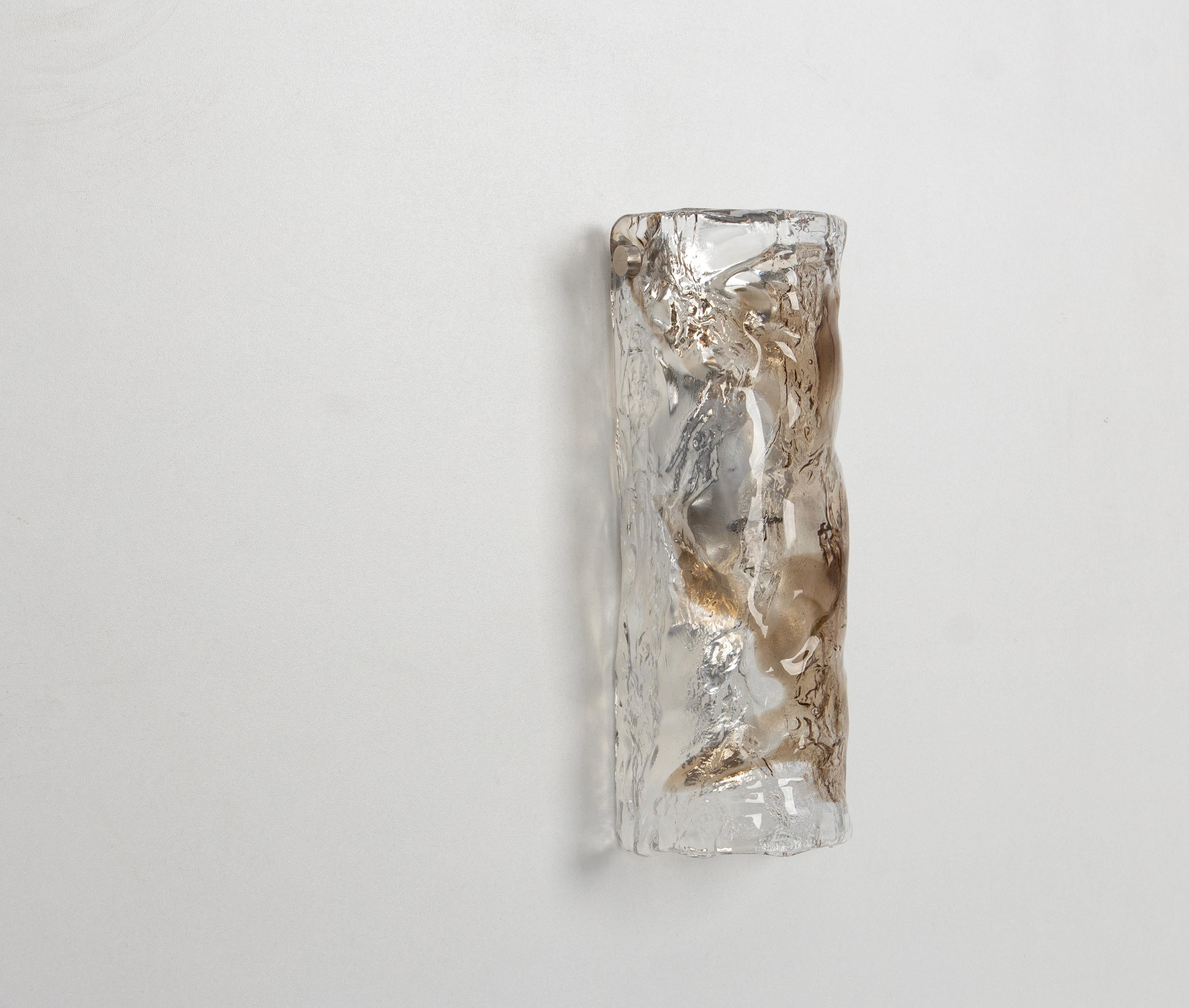 Mid-Century Modern Pair of Large Murano Glass Sconces Wall Lights, Italy, 1970s