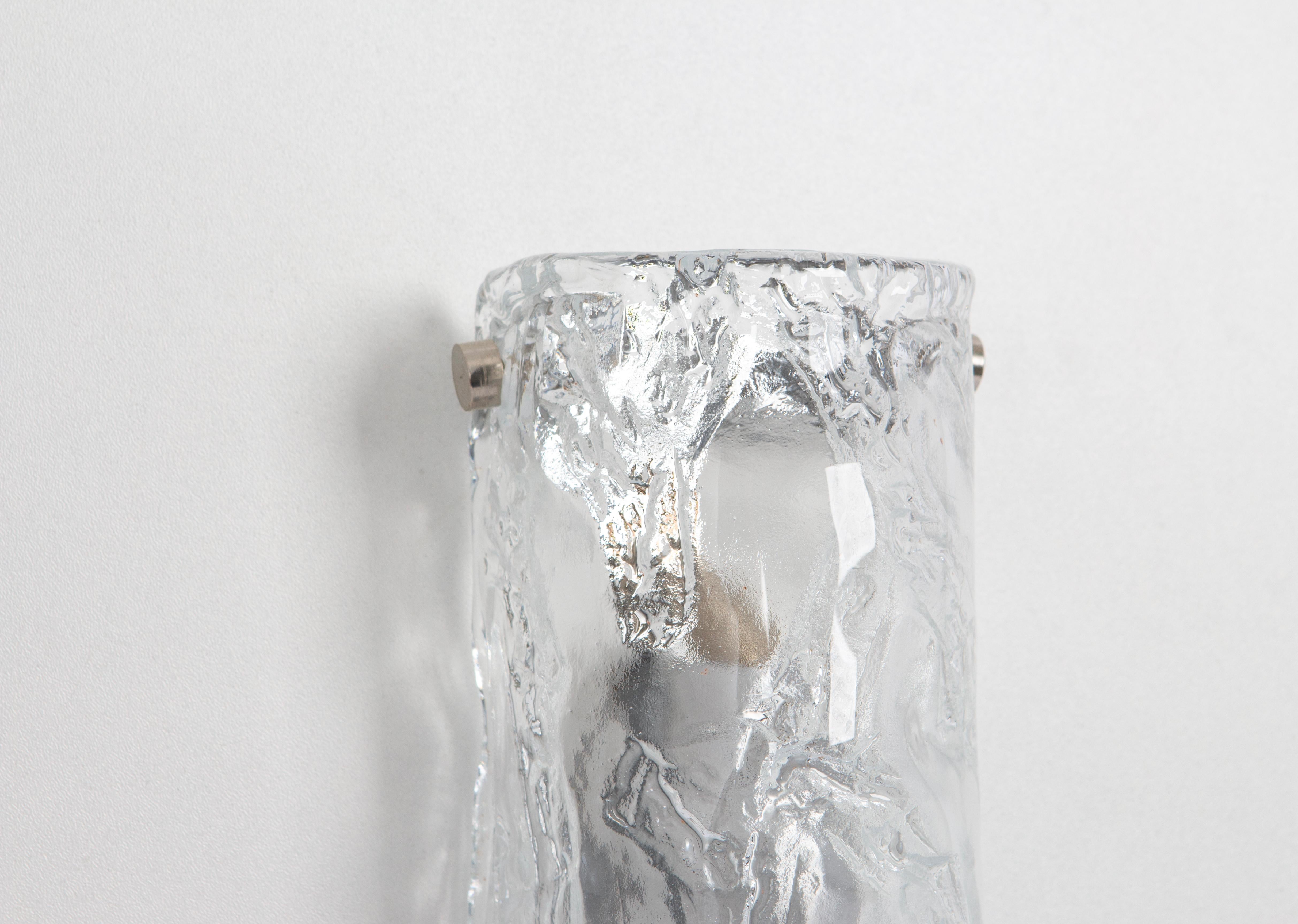 Pair of Large Murano Glass Sconces Wall Lights, Italy, 1970s For Sale 2
