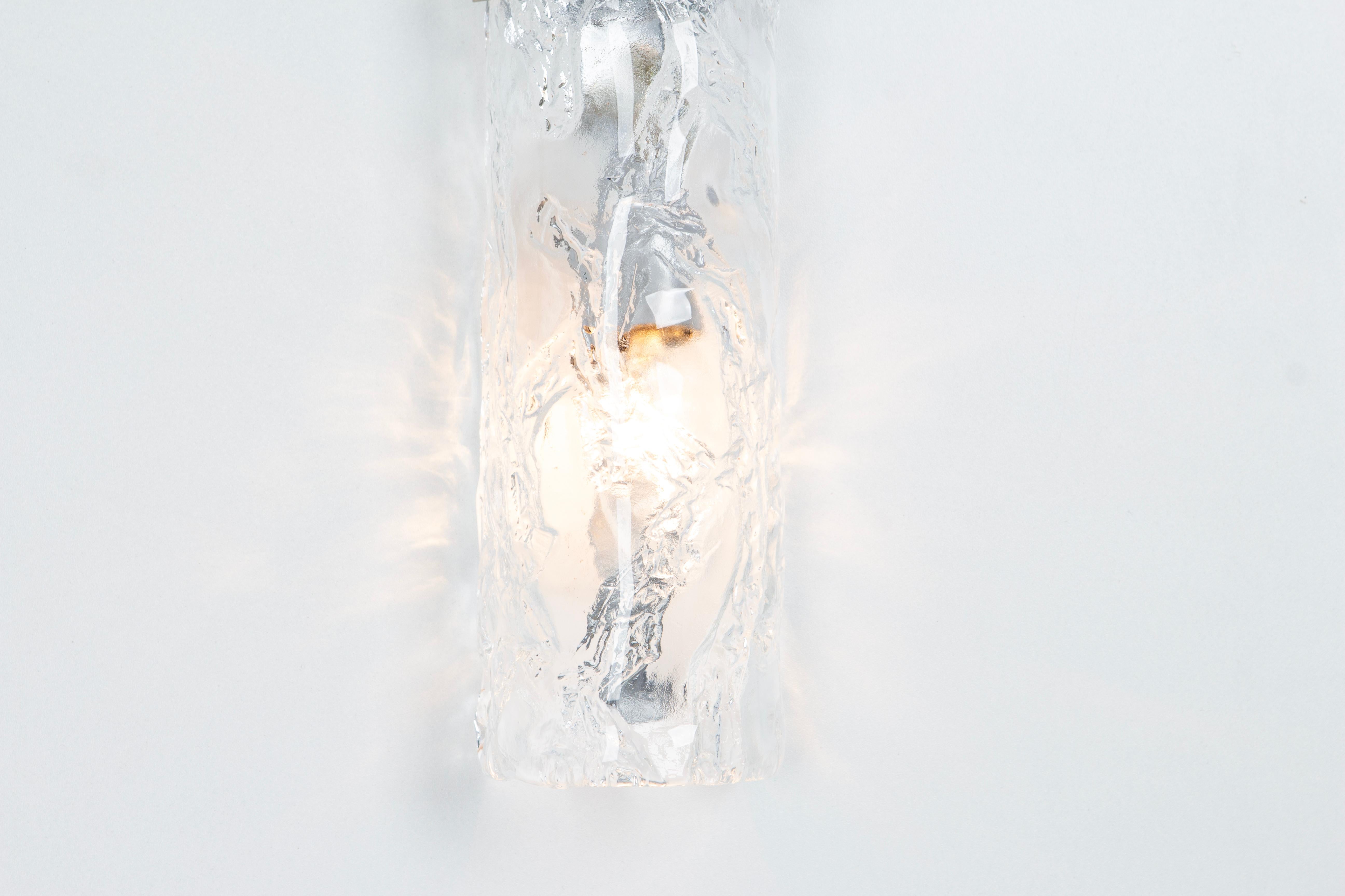 Pair of Large Murano Glass Sconces Wall Lights, Italy, 1970s For Sale 3