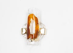 One Single Large Murano Glass Wall Sconce in style Barovier & Toso, Italy, 1970s