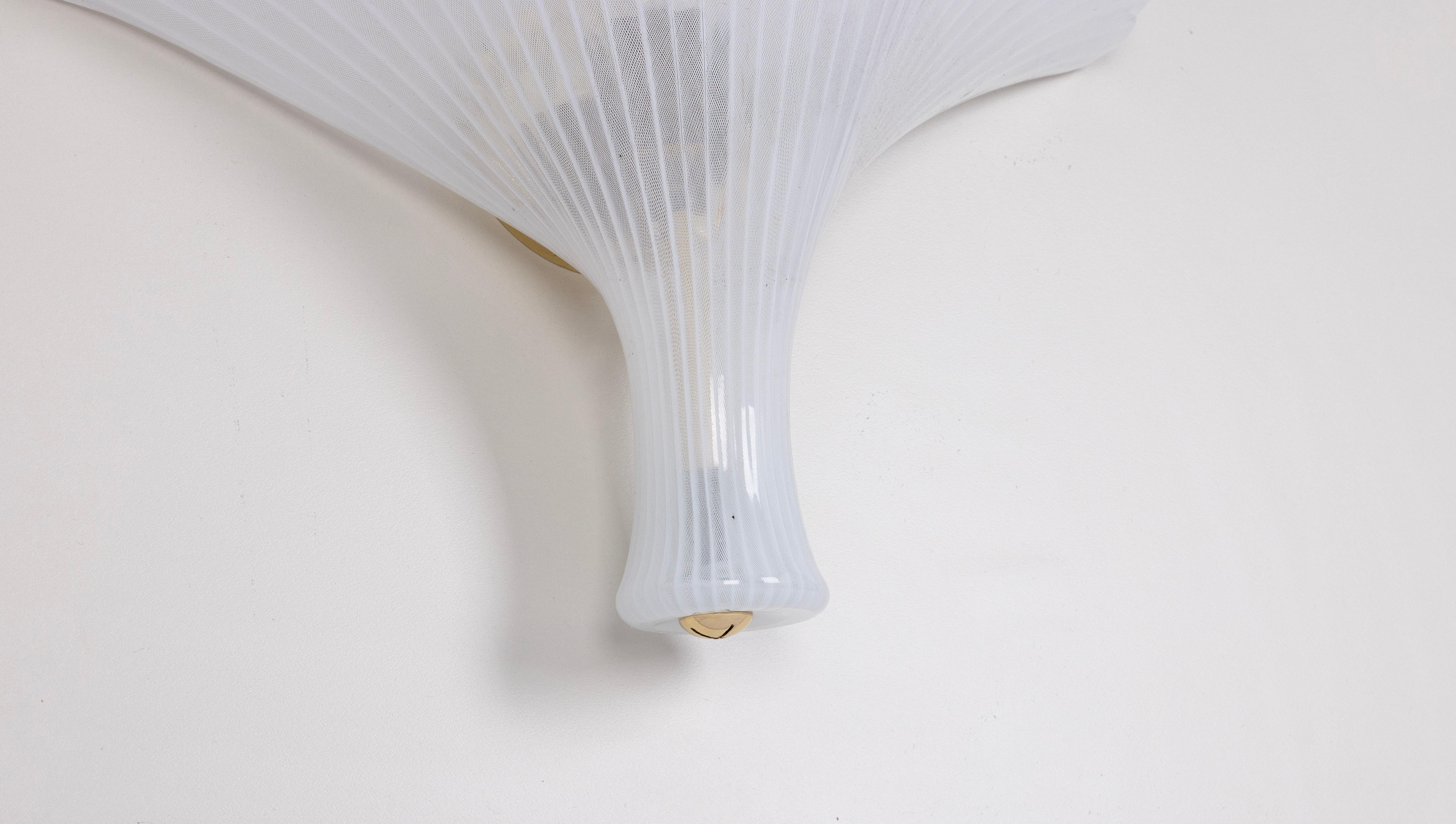 Mid-Century moderno Coppia di grandi applique in vetro di Murano di Barovier&Toso, Italia, anni '70 in vendita