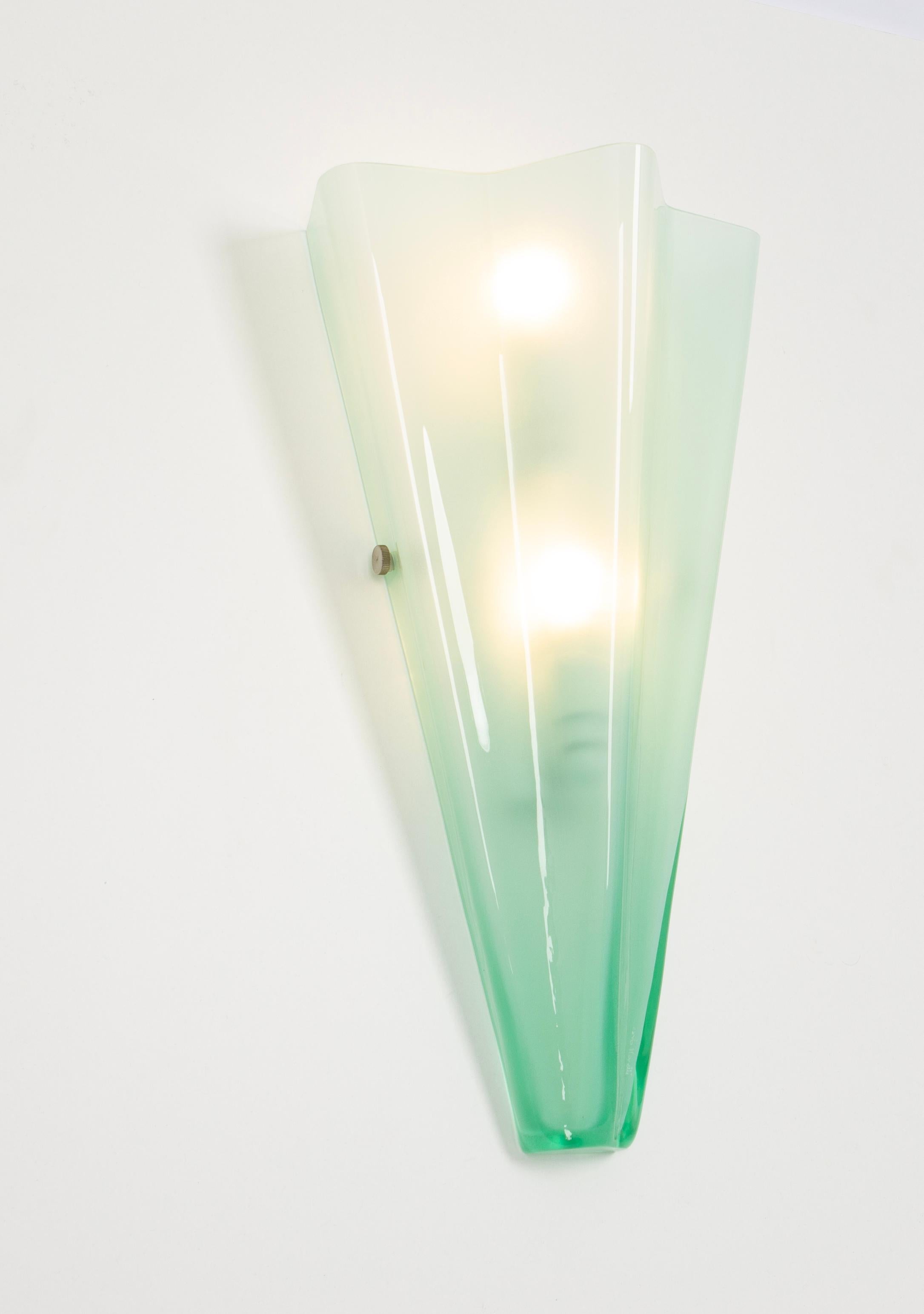 Pair of Large Murano Glass Wall Sconce, Italy, 1970s In Good Condition In Aachen, NRW