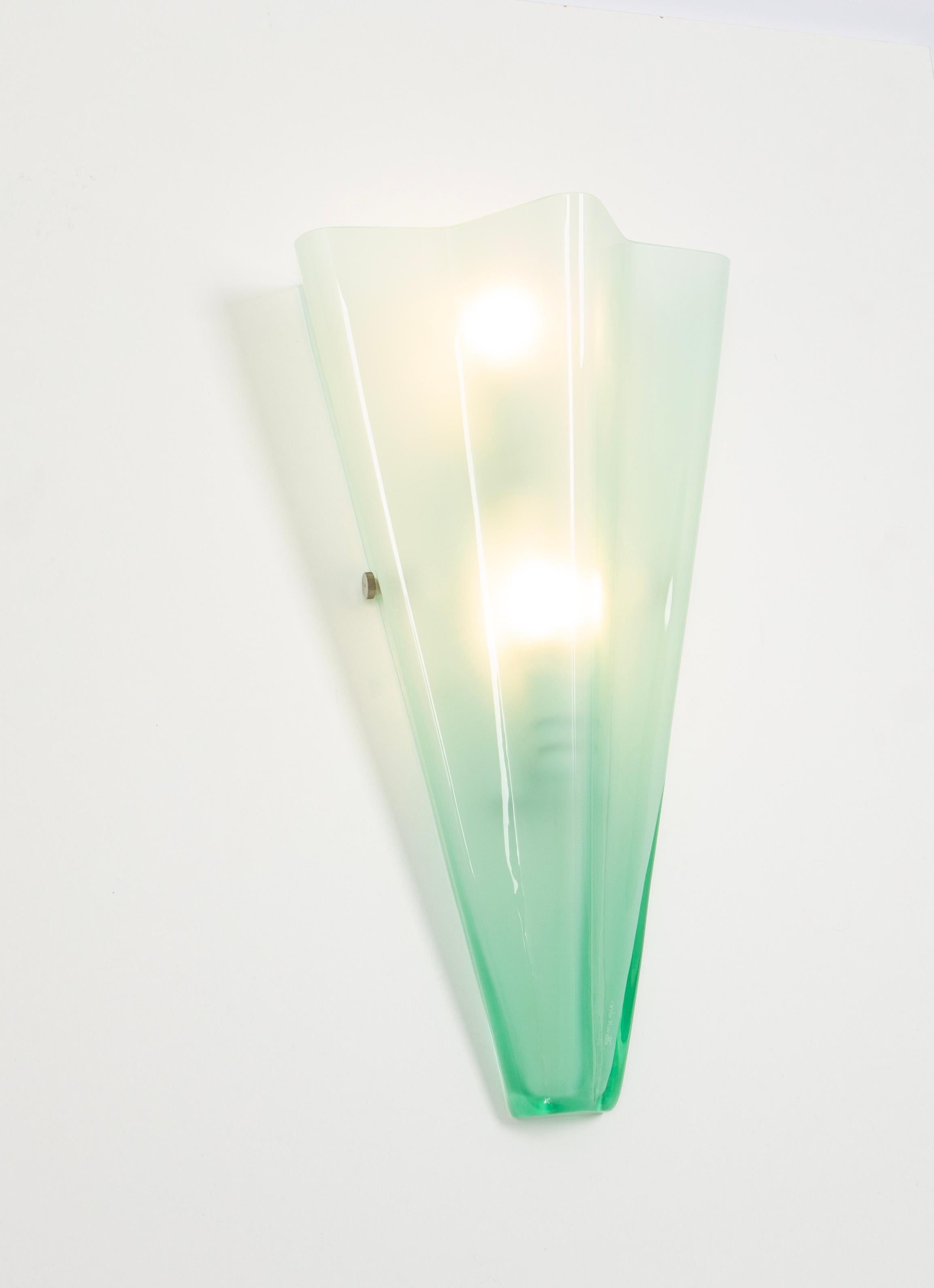 Late 20th Century Pair of Large Murano Glass Wall Sconce, Italy, 1970s