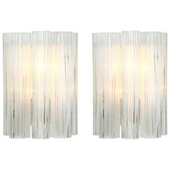 Pair of Large Murano Glass Wall Sconces by Doria, Germany, 1960s