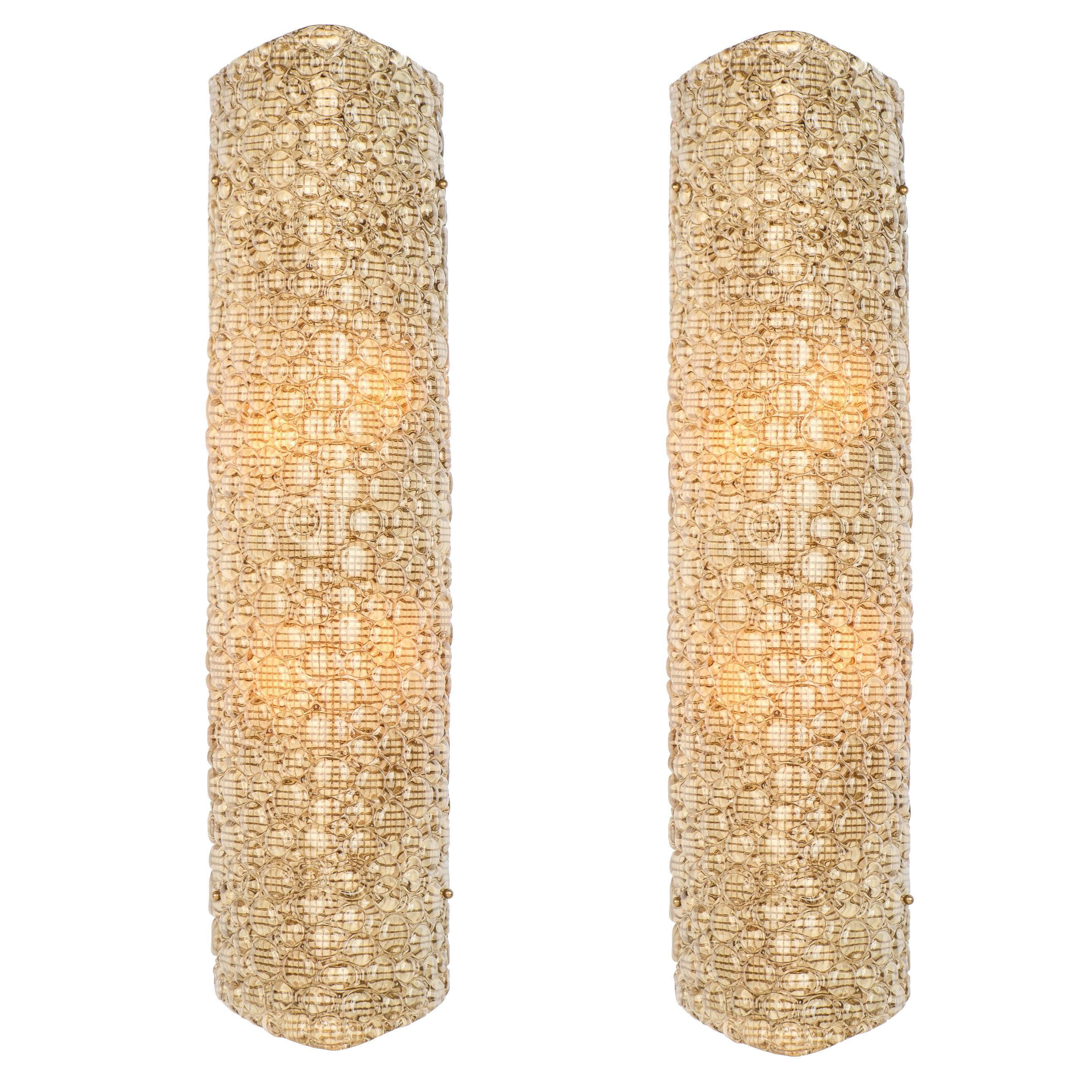Pair of Large Murano Glass Wall Sconces