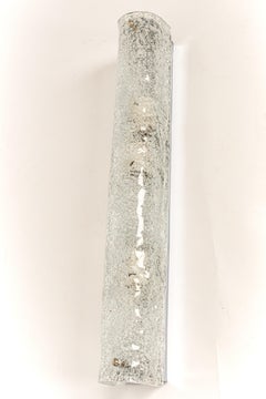 Paar große Wandleuchter aus Murano-Eisglas im modernistischen Stil, Deutschland, 1960er Jahre