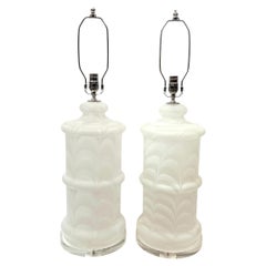 Pair of Large Murano Lamps