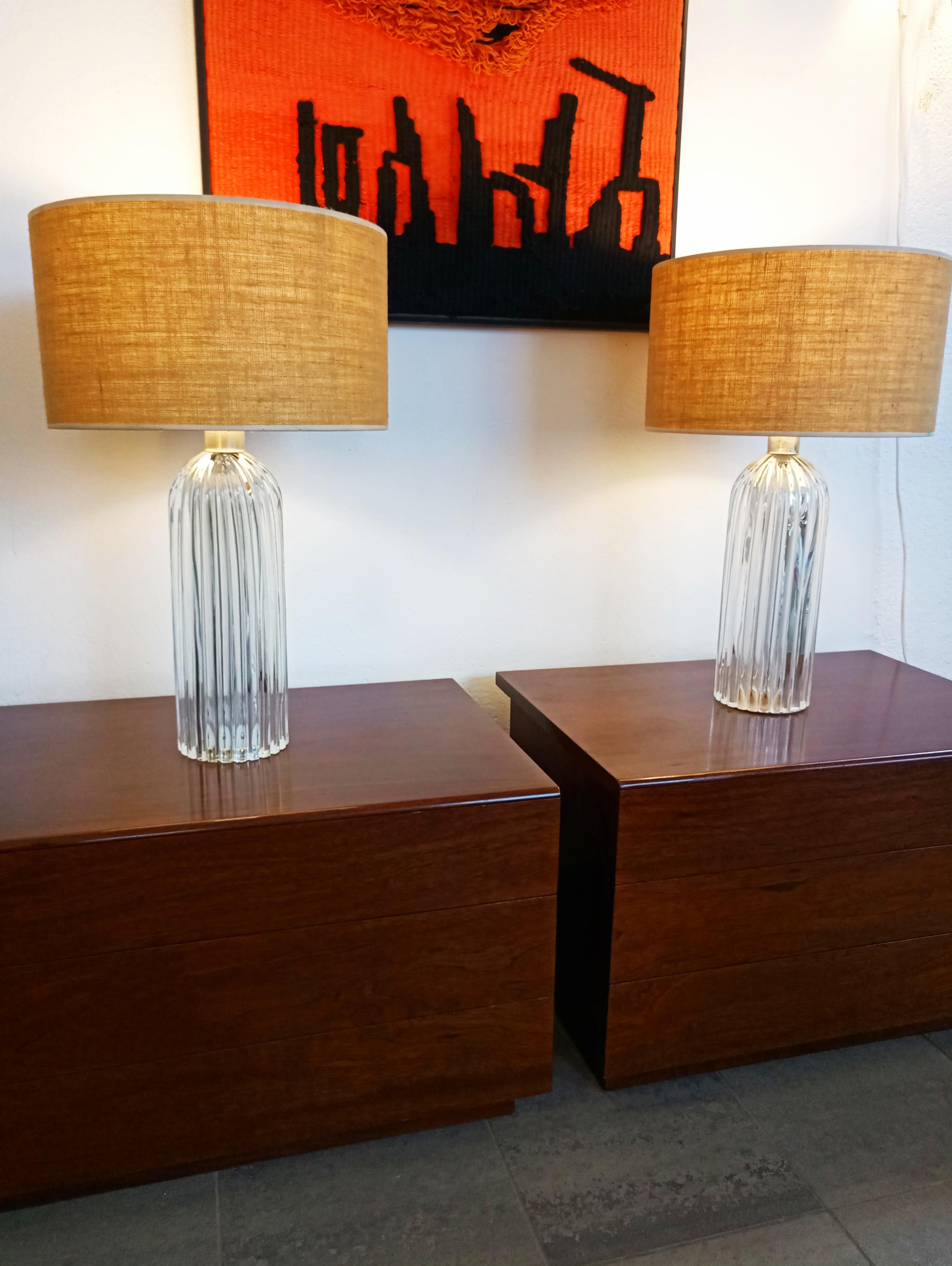 Pair of Large Murano Table Lamps, Italy, 1960s 4