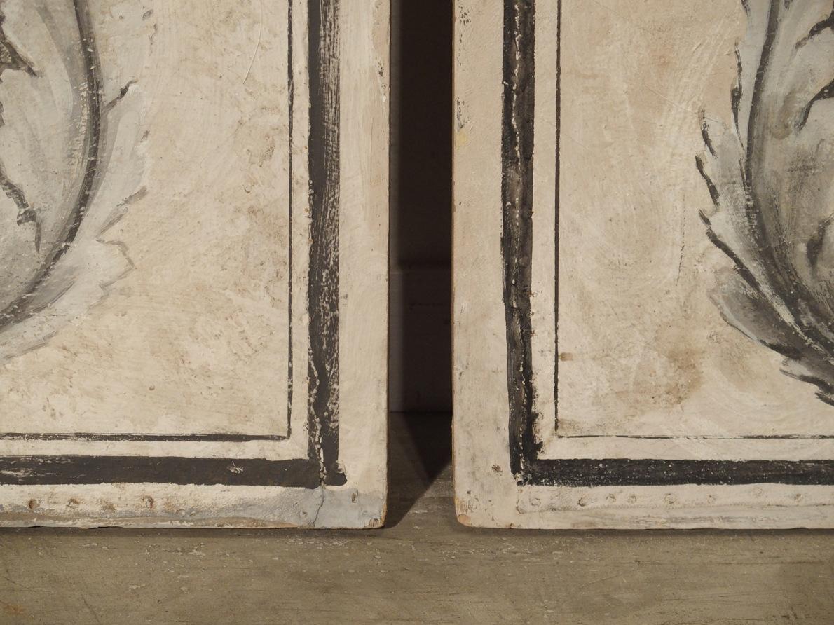 Pair of Large Neoclassical Grisaille Paintings from Siena, Italy, circa 1810 2