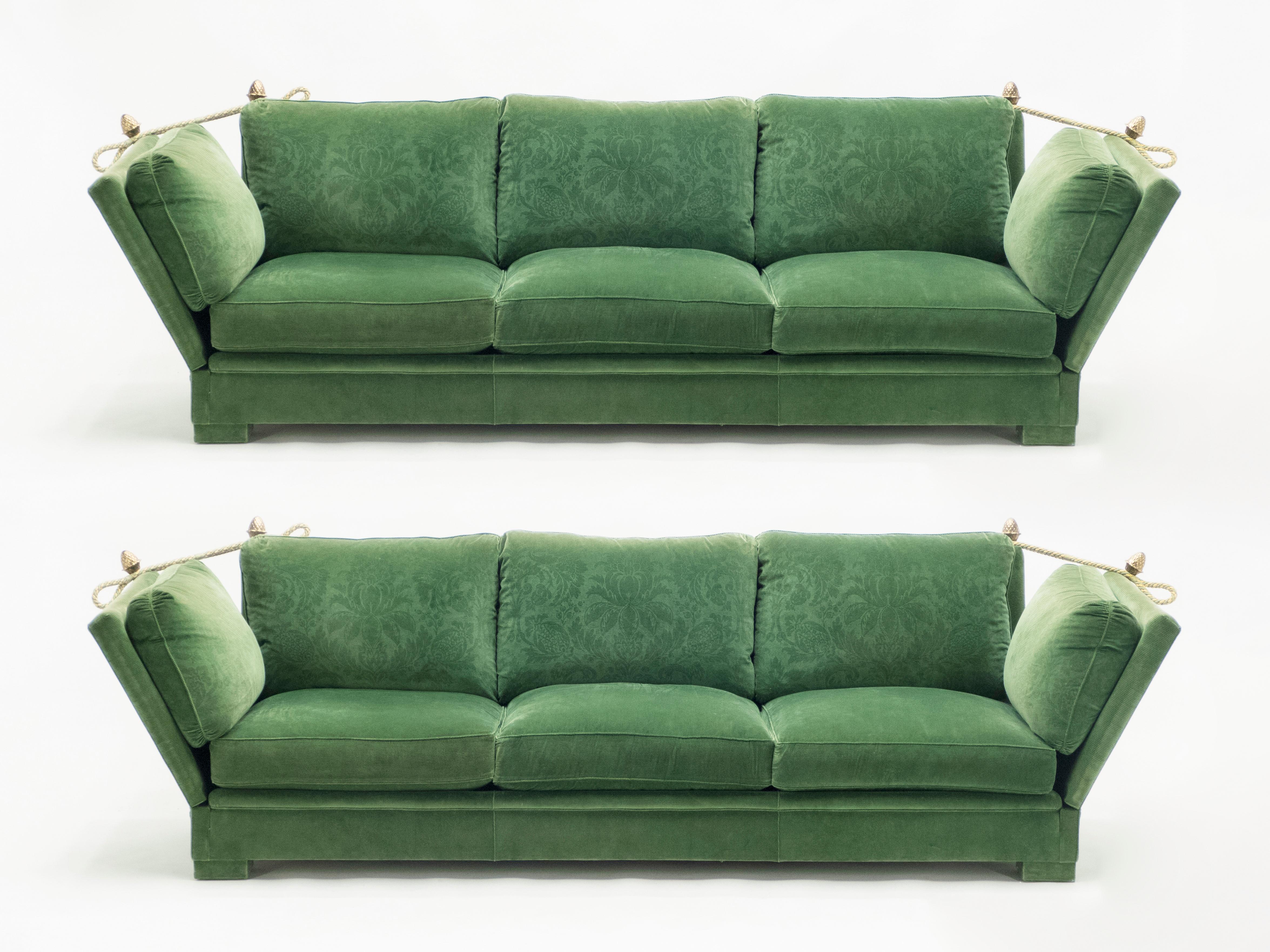 1970s green couch