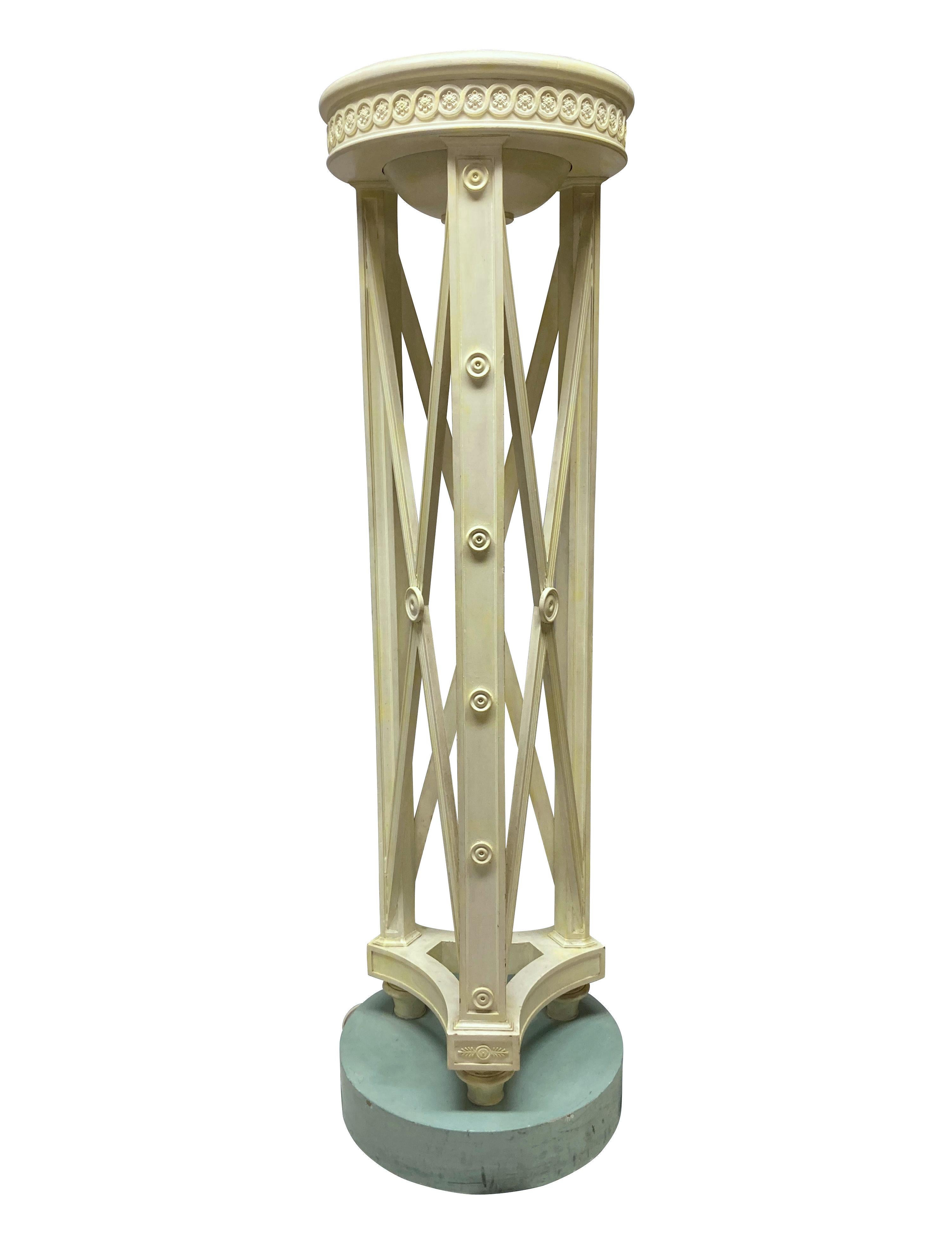Neoclassical Pair Of Large NeoClassical Torchere Uplighters For Sale