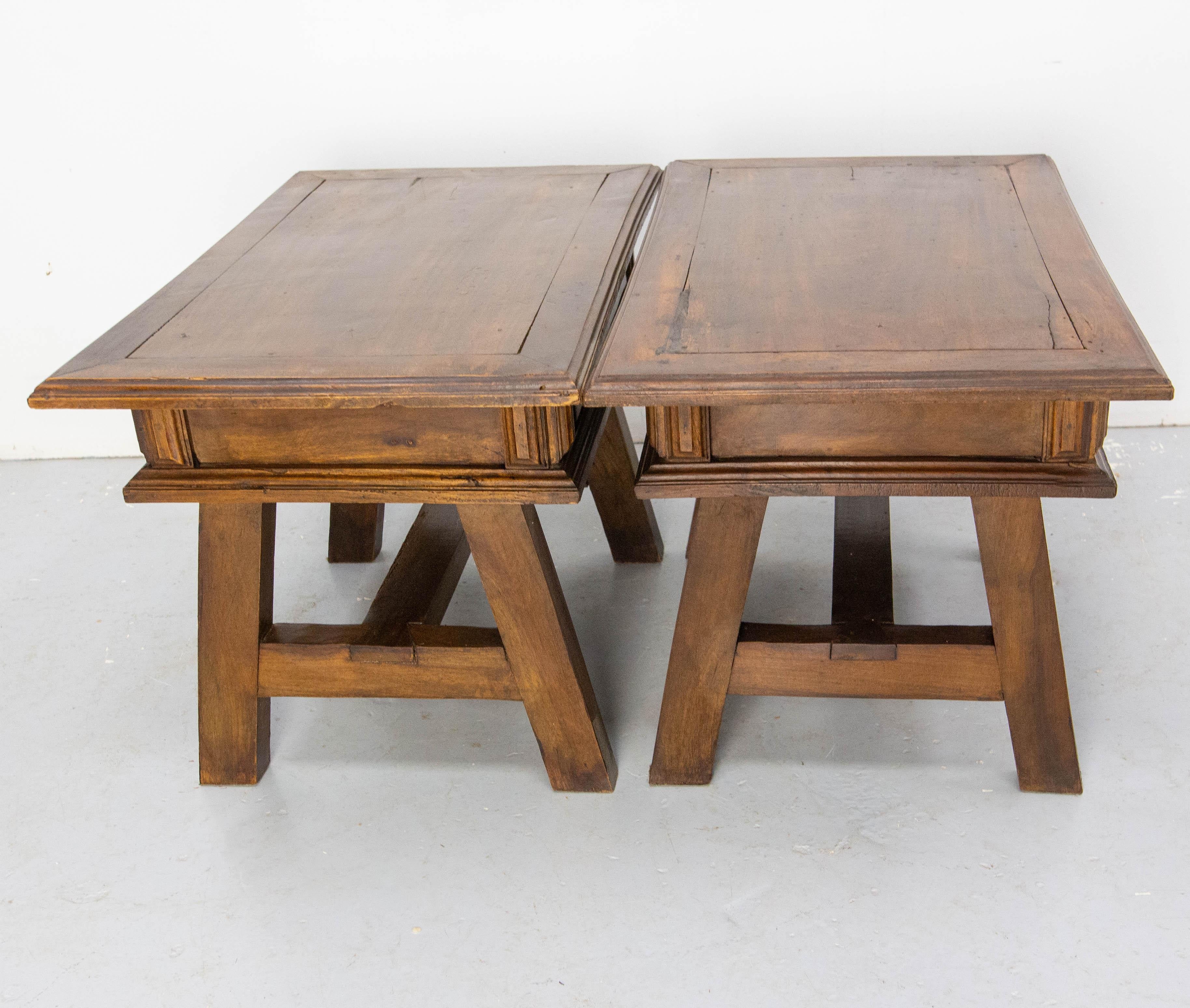 Coppia di grandi comodini armadietti da letto in legno esotico, Brasile, circa 1960 In condizioni buone in vendita a Labrit, Landes