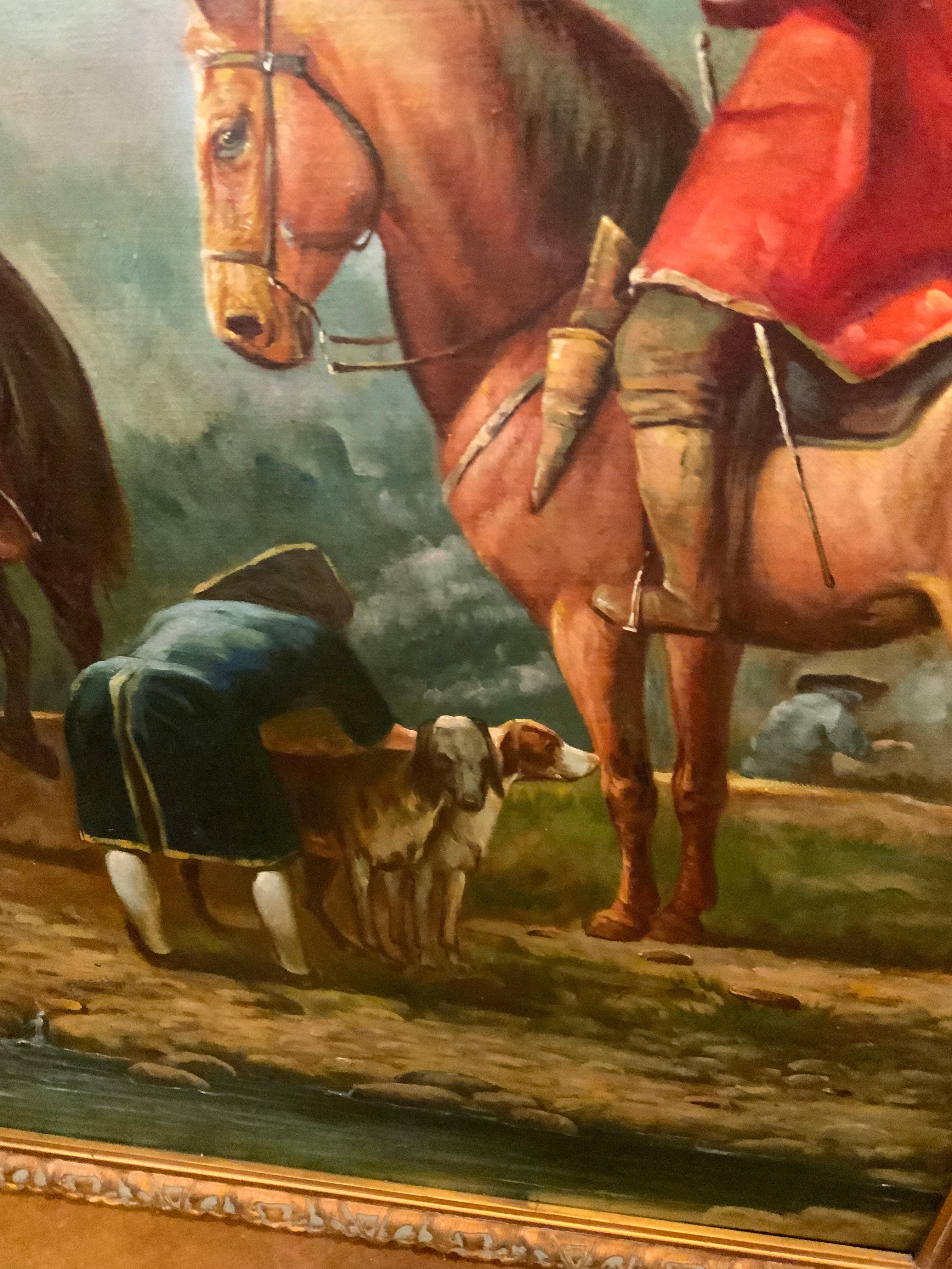 Pareja de grandes cuadros al óleo sobre lienzo de diseño neoclásico Pintado a mano en venta