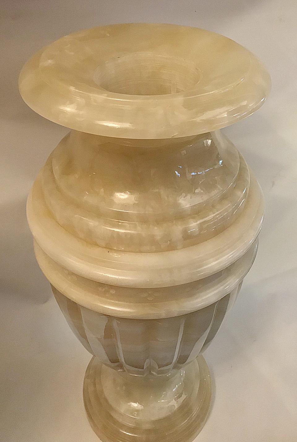 Pair of Large Onyx Urns 3