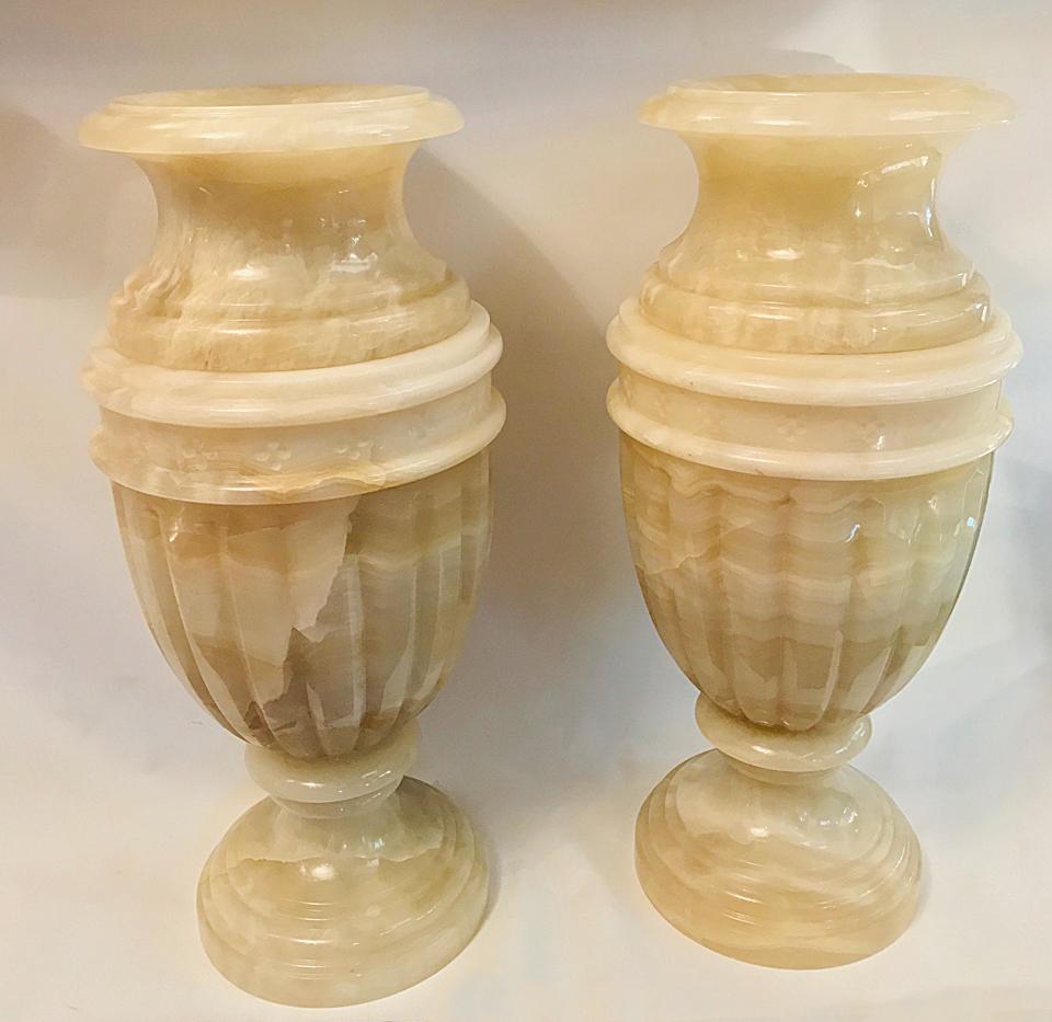 Pair of Large Onyx Urns 5