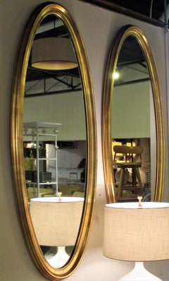 Large Oval Giltwood Mirrors