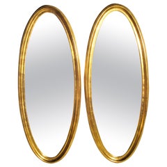 Large Oval Giltwood Mirrors