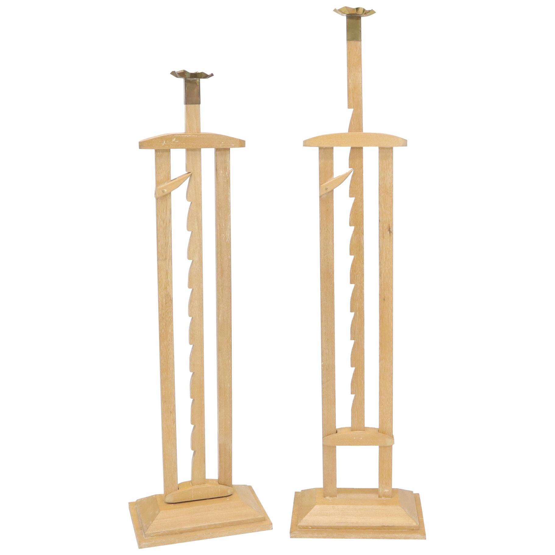 Paire de grands bougeoirs ajustables Sticks