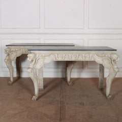 Pair of Large Painted Console Tables