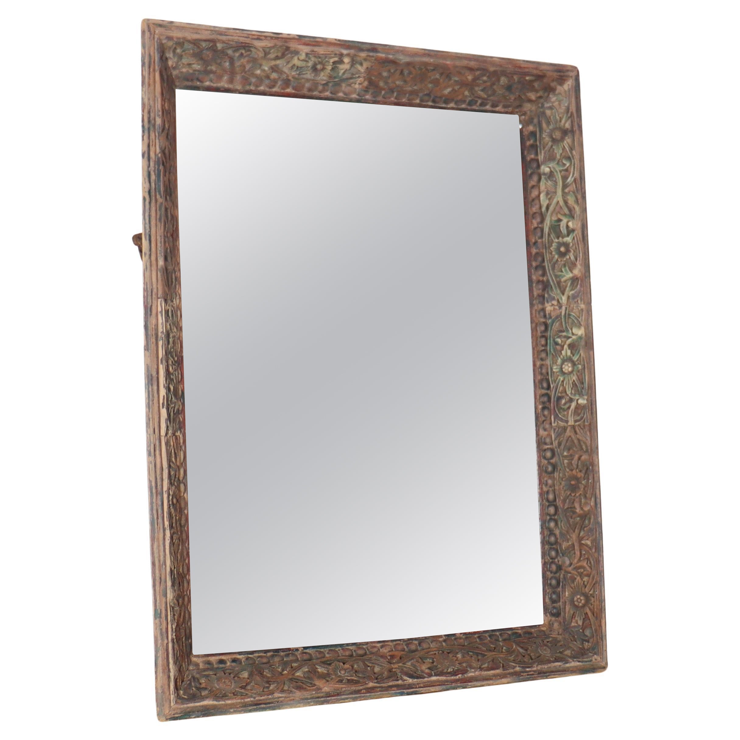 Pair of Large Painted Fretwork Mirrors