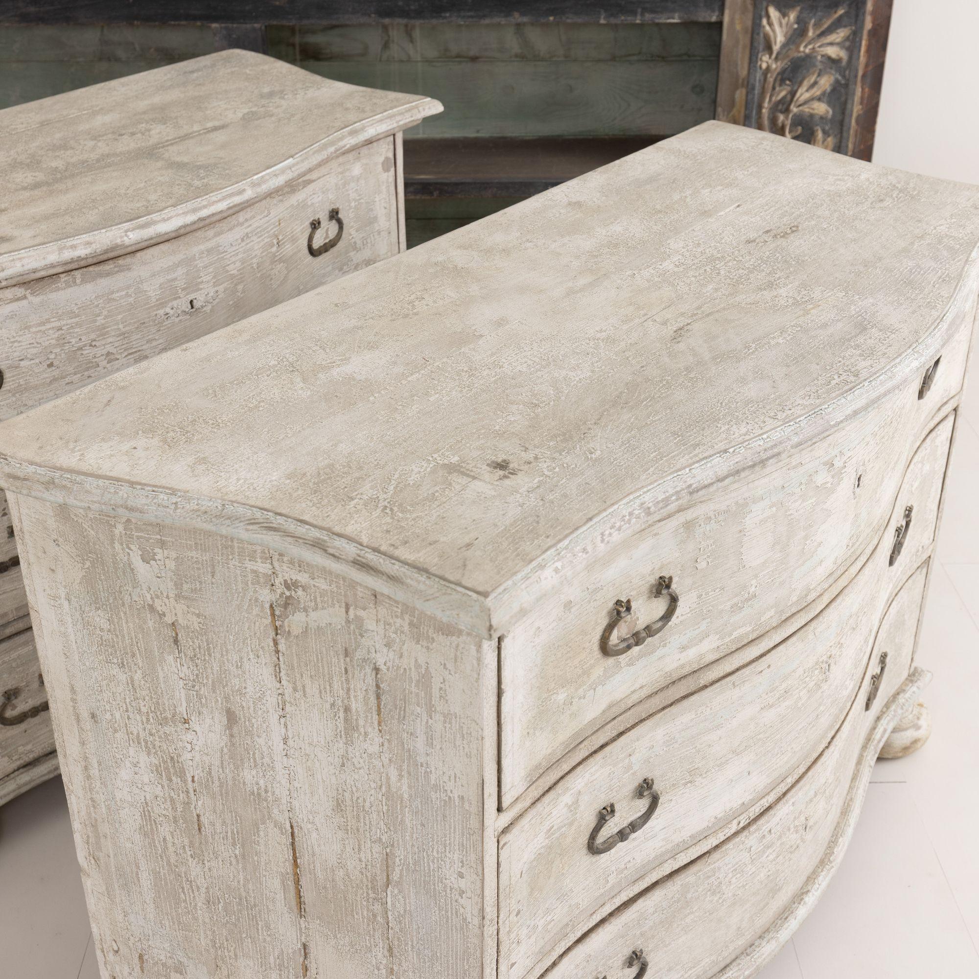 Pair of Large Painted Italian Baroque Style Bedside Commodes 9