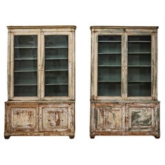 Pair of Large Painted Library Cabinets, Italy, circa 1840 Pair of Large Painted Library Cabinets, Italy, circa 1840