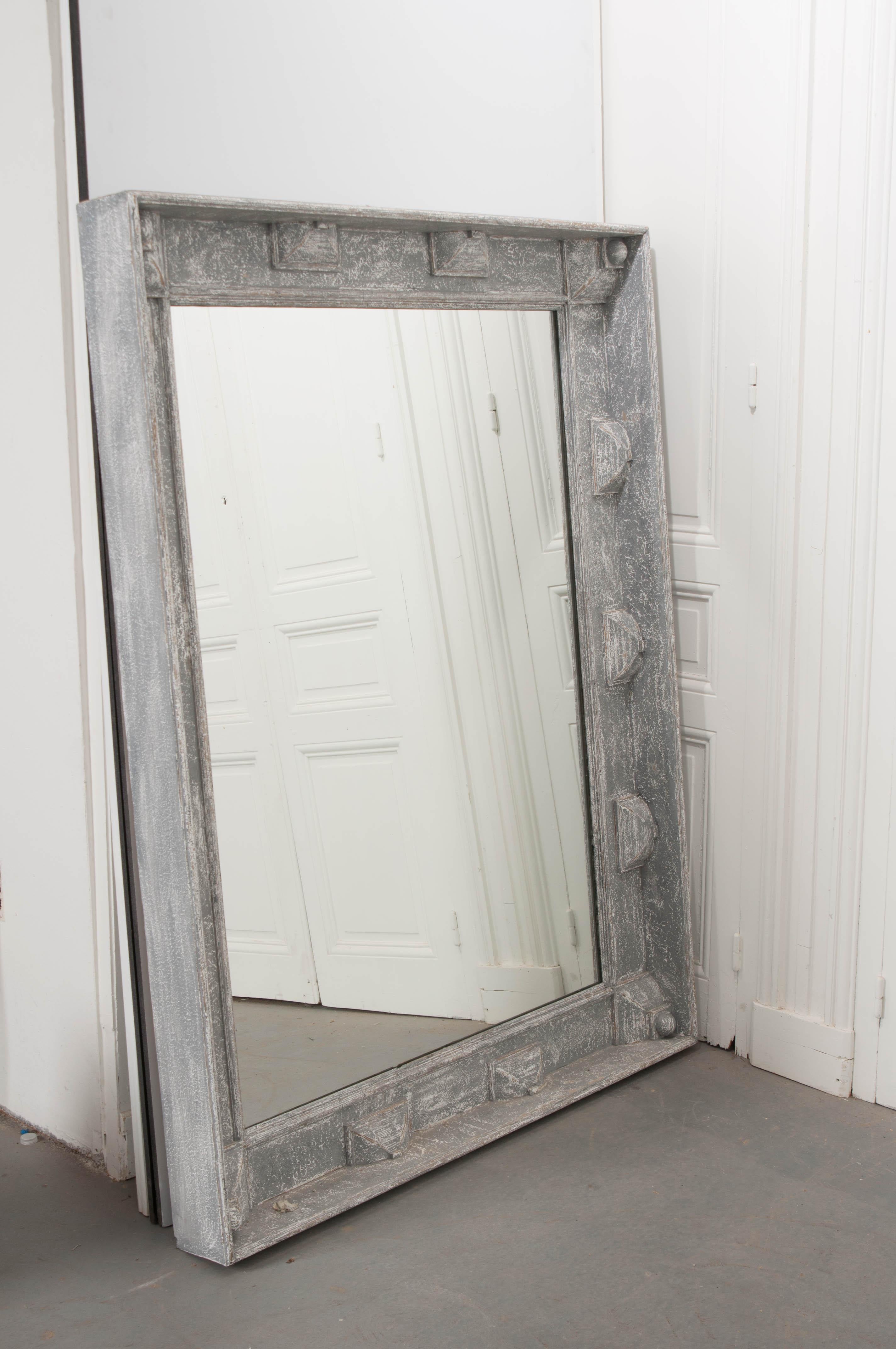 European Pair of Large Painted Reproduction Mirrors