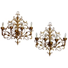 Pair of Large Palladio Wall Sconce's, Italy, 1960s