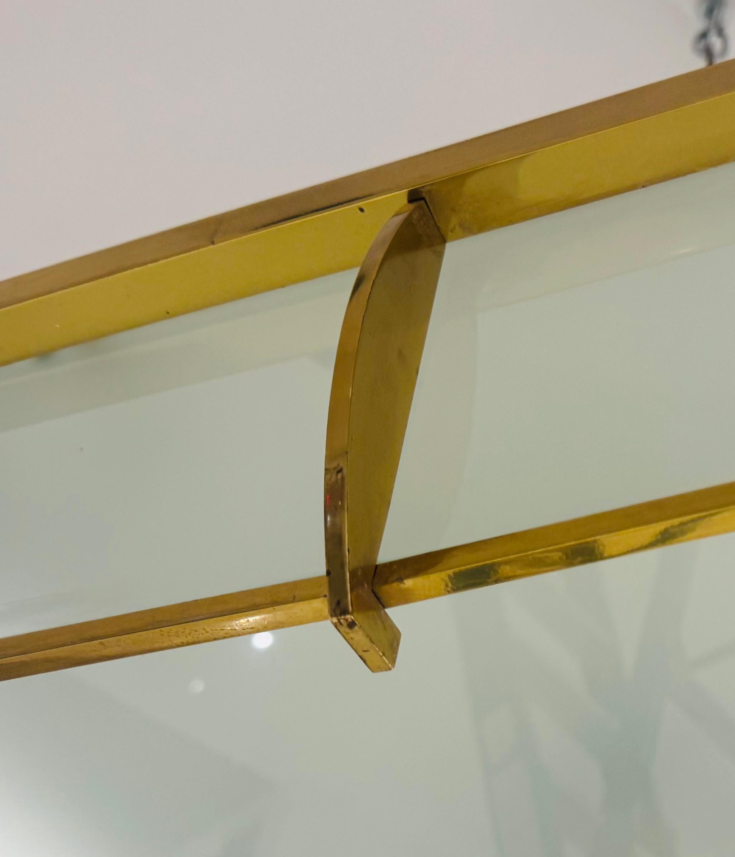 Pair of Large Perzel French Art Deco 1940s Flush Ceiling Lamps For Sale 4