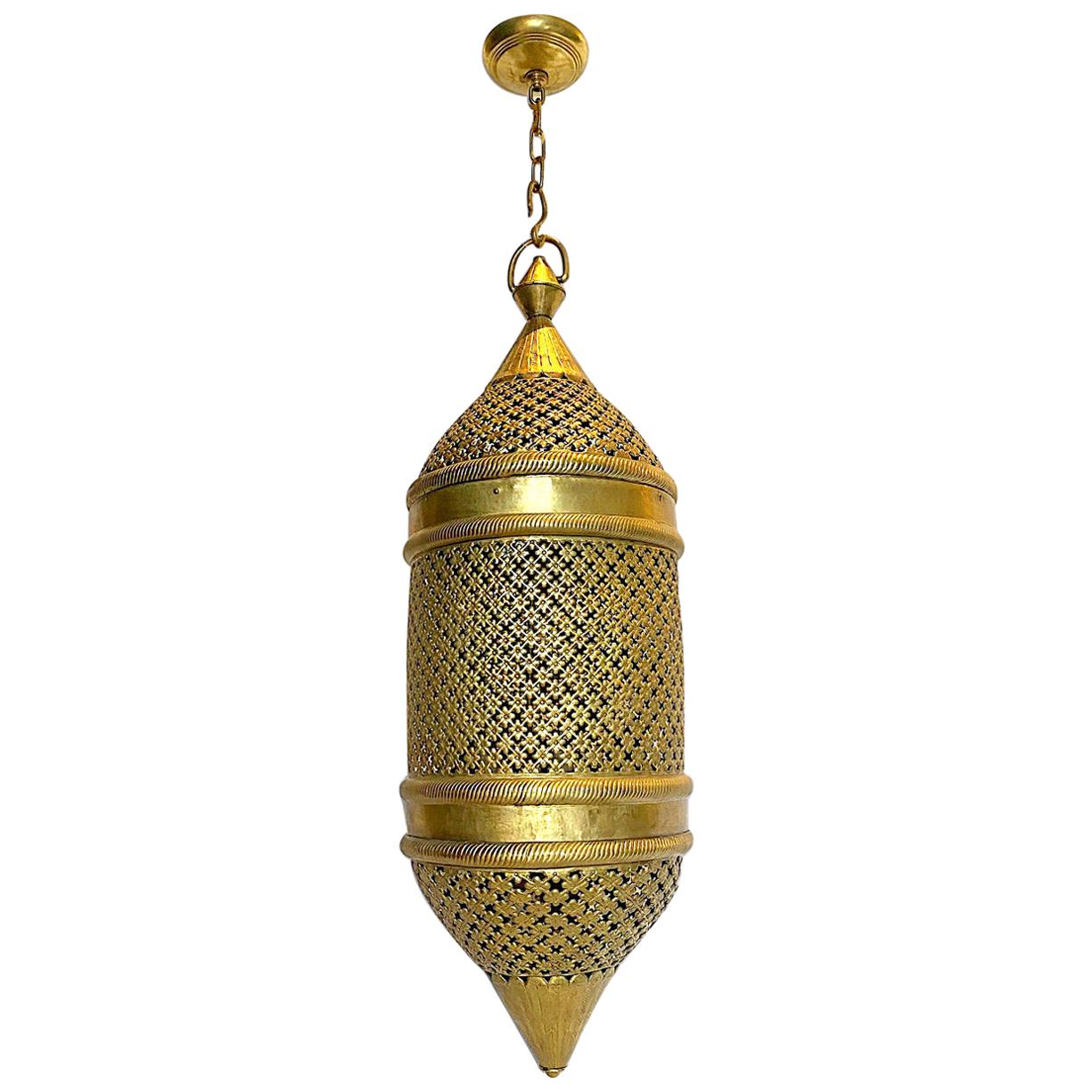 Pair of Large Pierced Moroccan Lanterns, Sold Individually