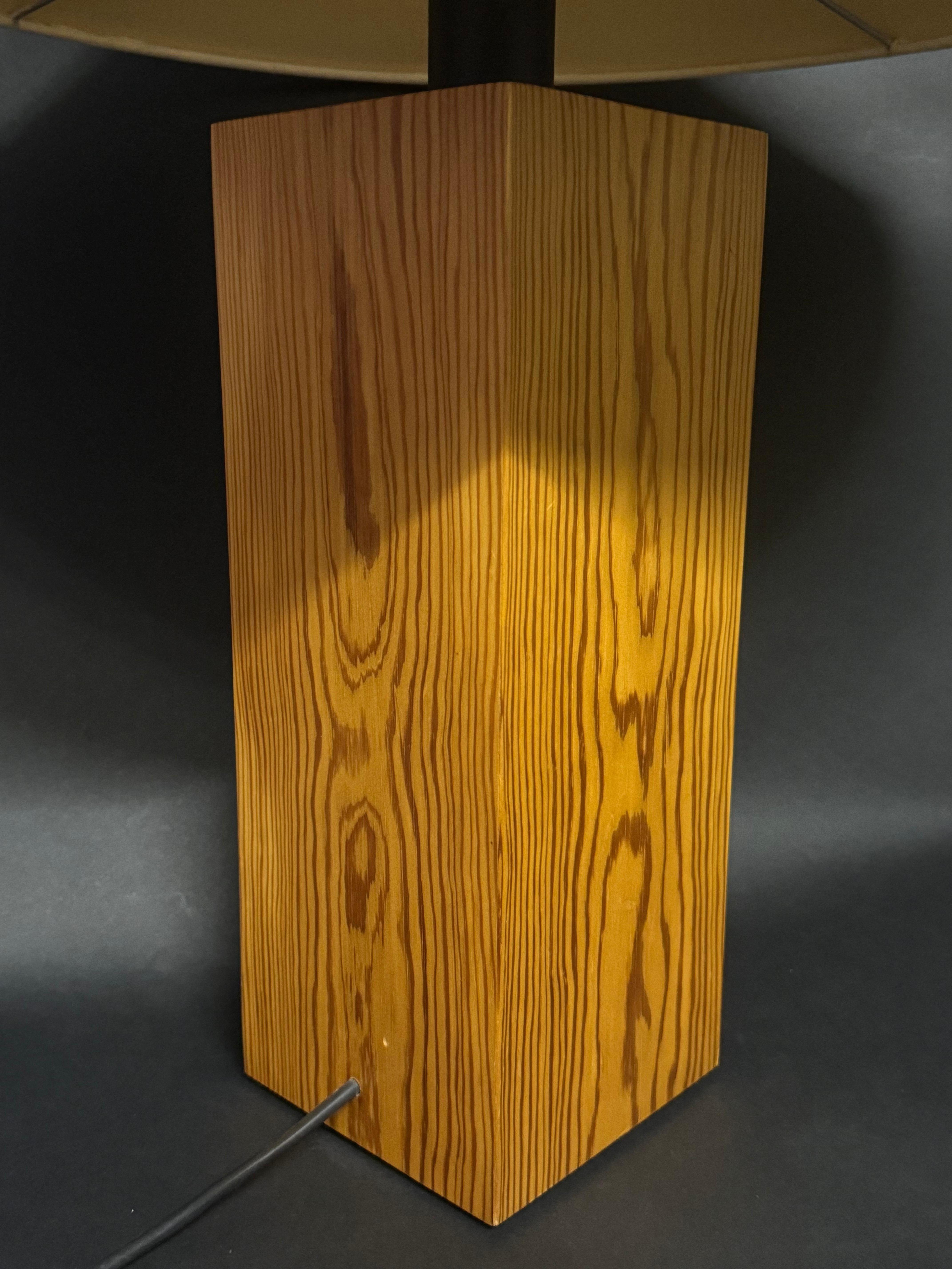 German Large Pine Table Lamp by Ingo Maurer for Design M, 1970s For Sale