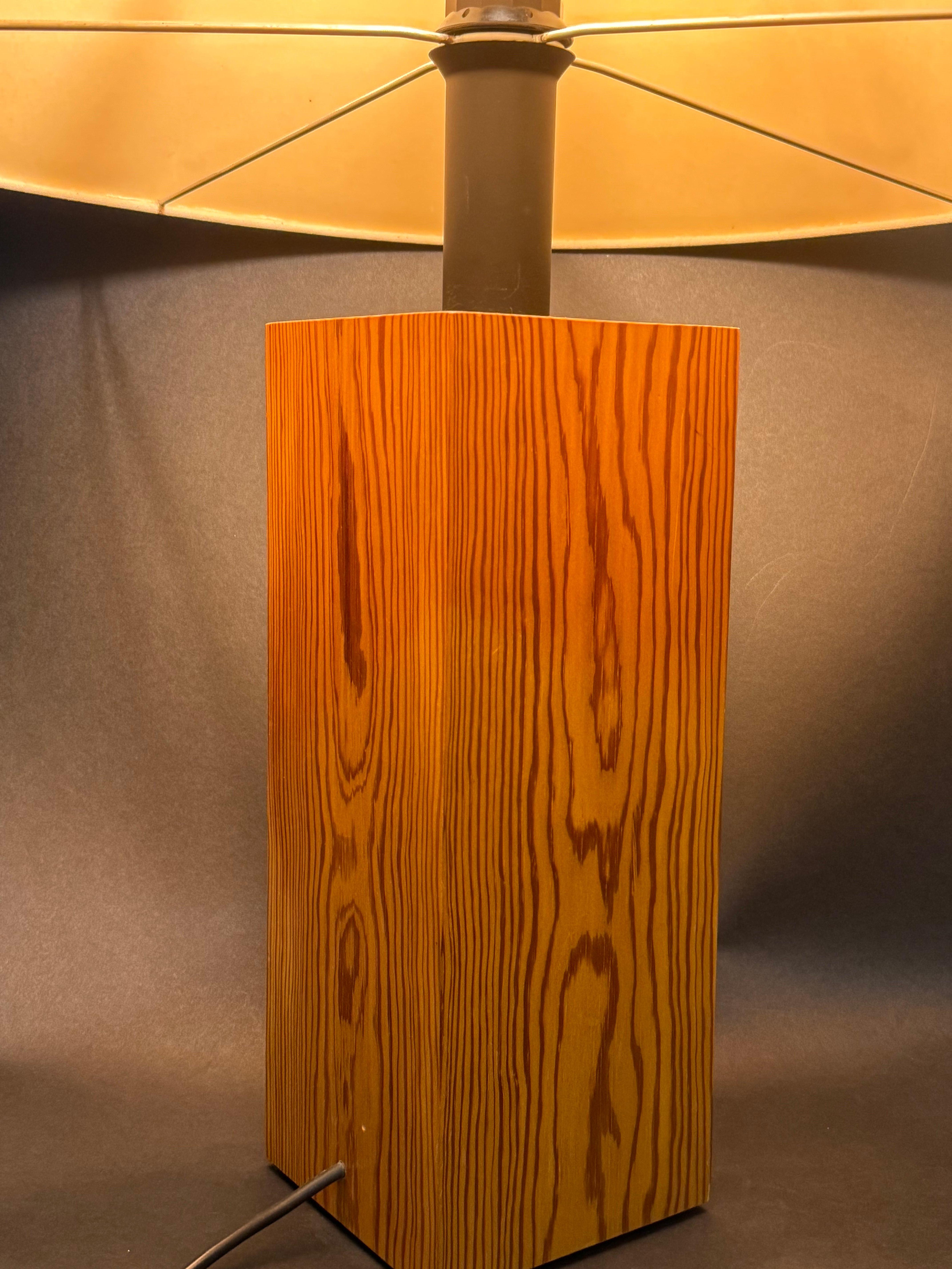 Linen Large Pine Table Lamp by Ingo Maurer for Design M, 1970s For Sale