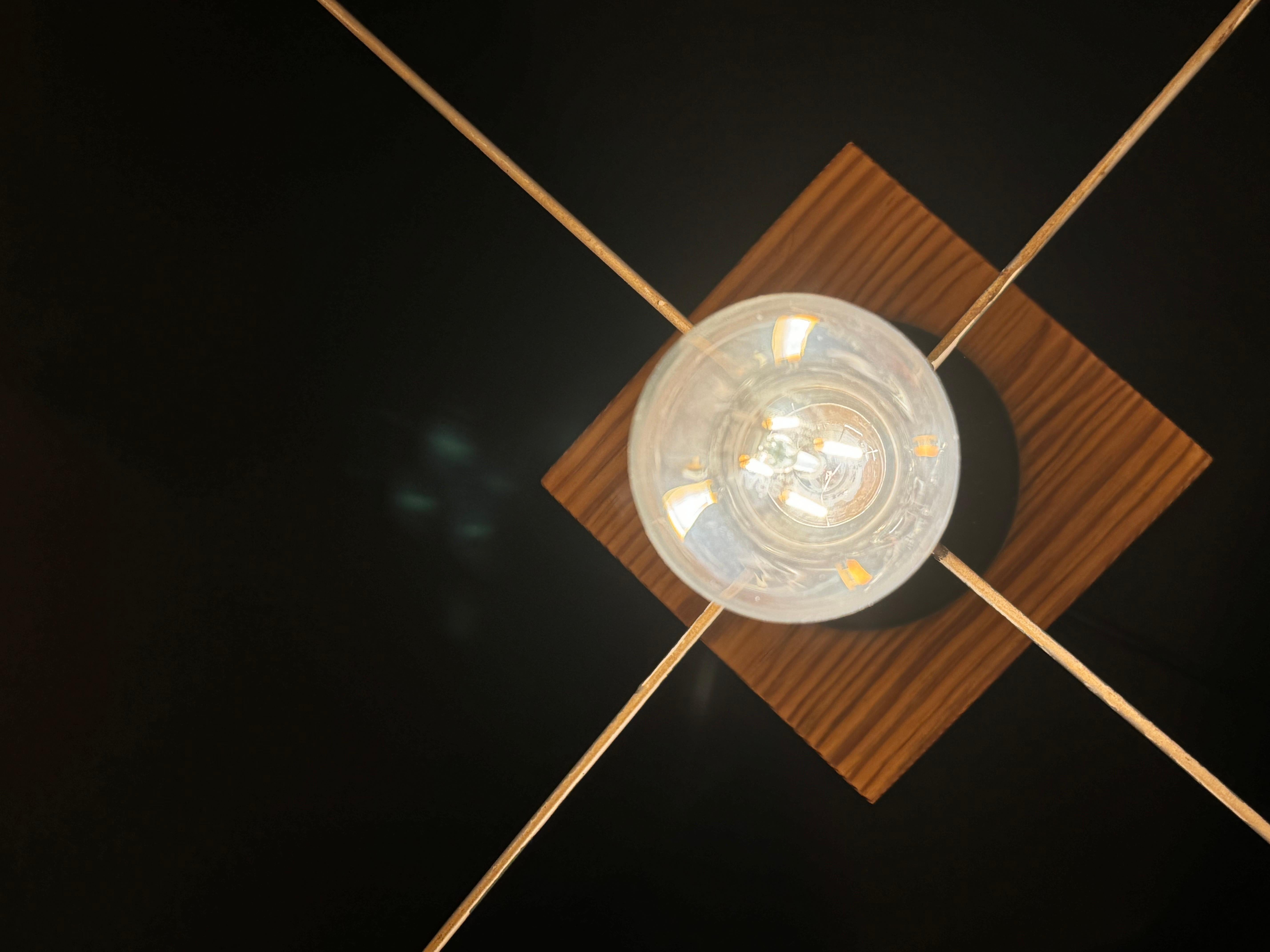 Large Pine Table Lamp by Ingo Maurer for Design M, 1970s For Sale 2