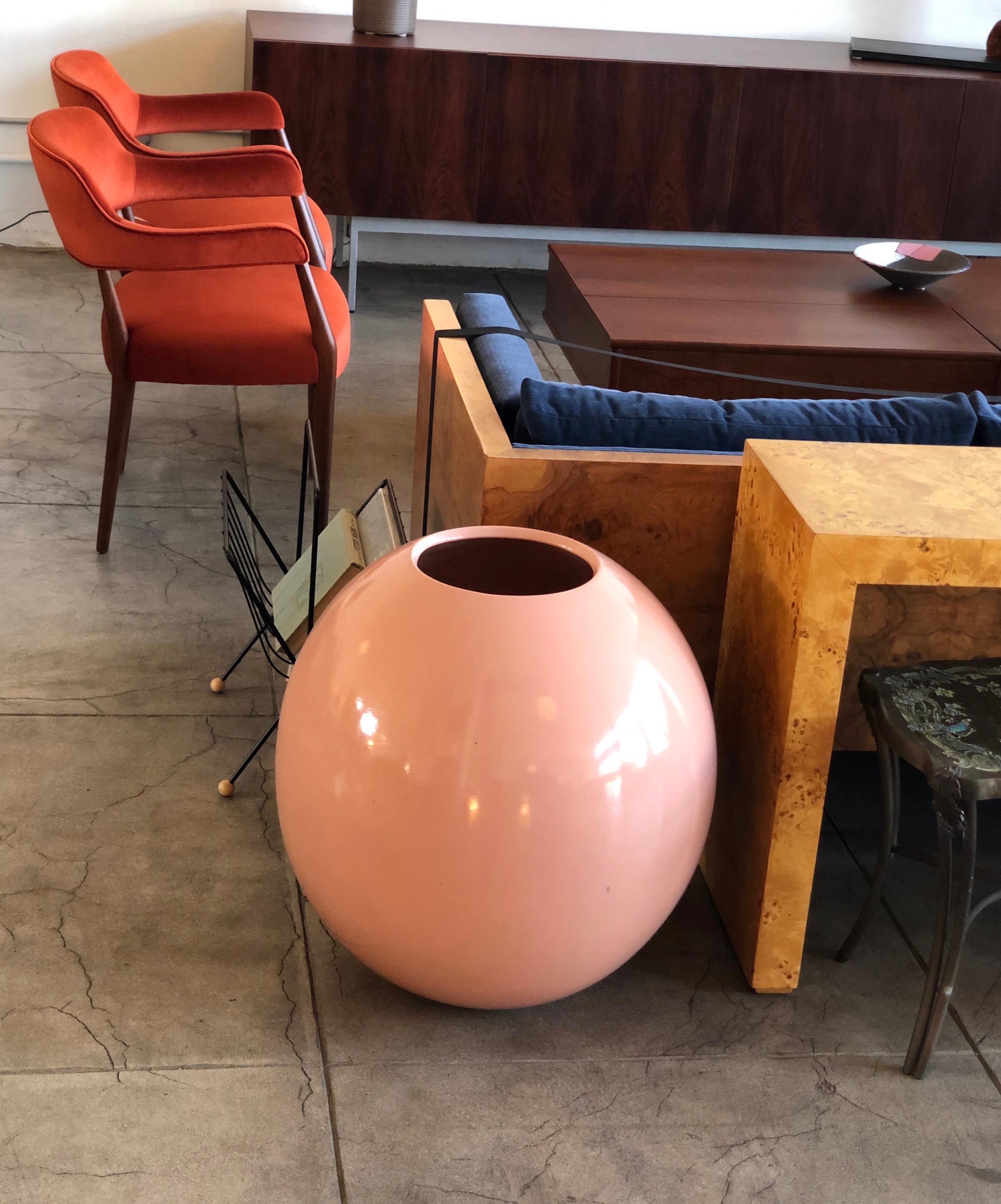 Pair of Large Pink Vase Planters by Marilyn Kay Austin for Architectural Pottery 1