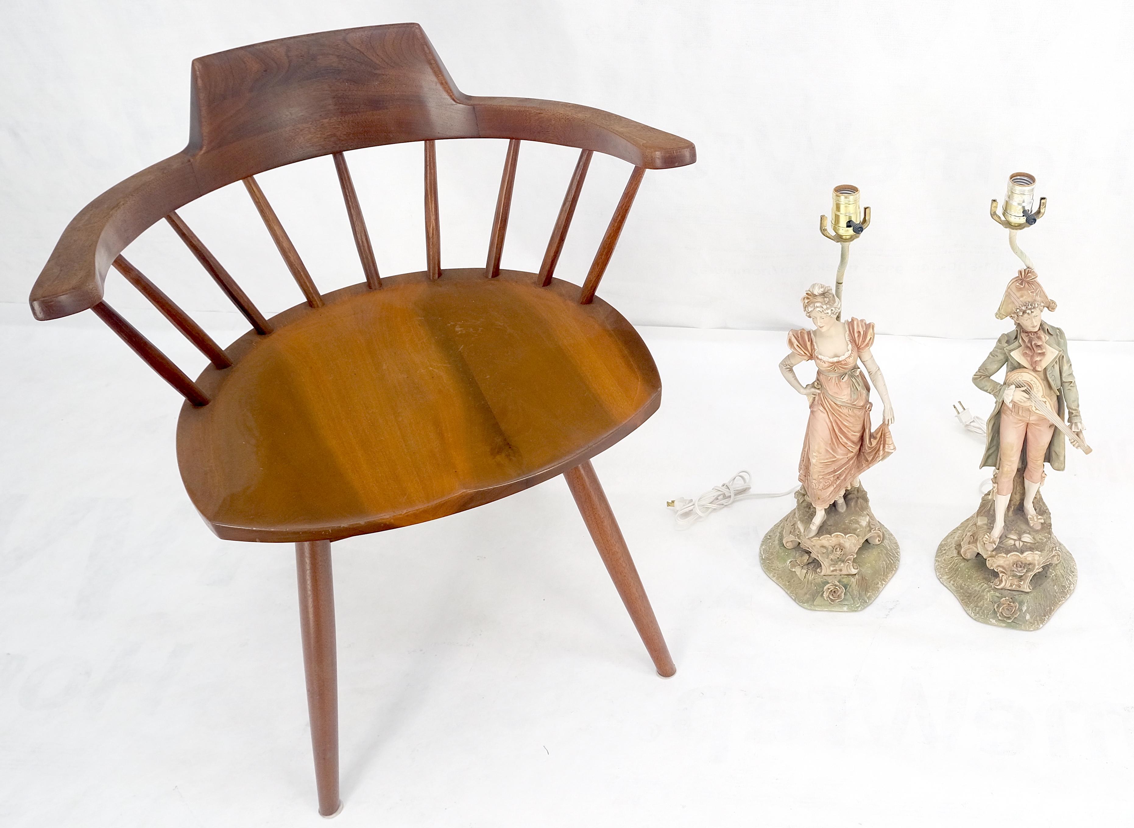 Coppia di grandi lampade da tavolo in porcellana e ceramica danzante molto belle MINT! in vendita 5