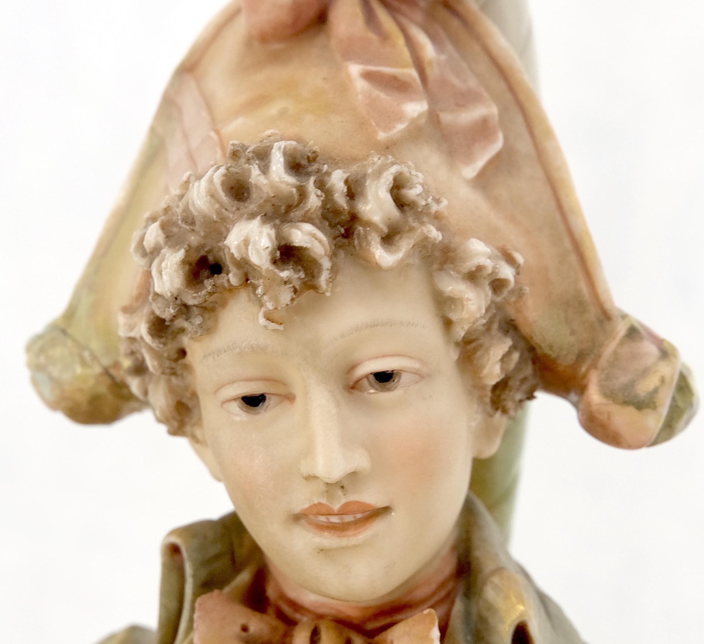 Coppia di grandi lampade da tavolo in porcellana e ceramica danzante molto belle MINT! in vendita 9