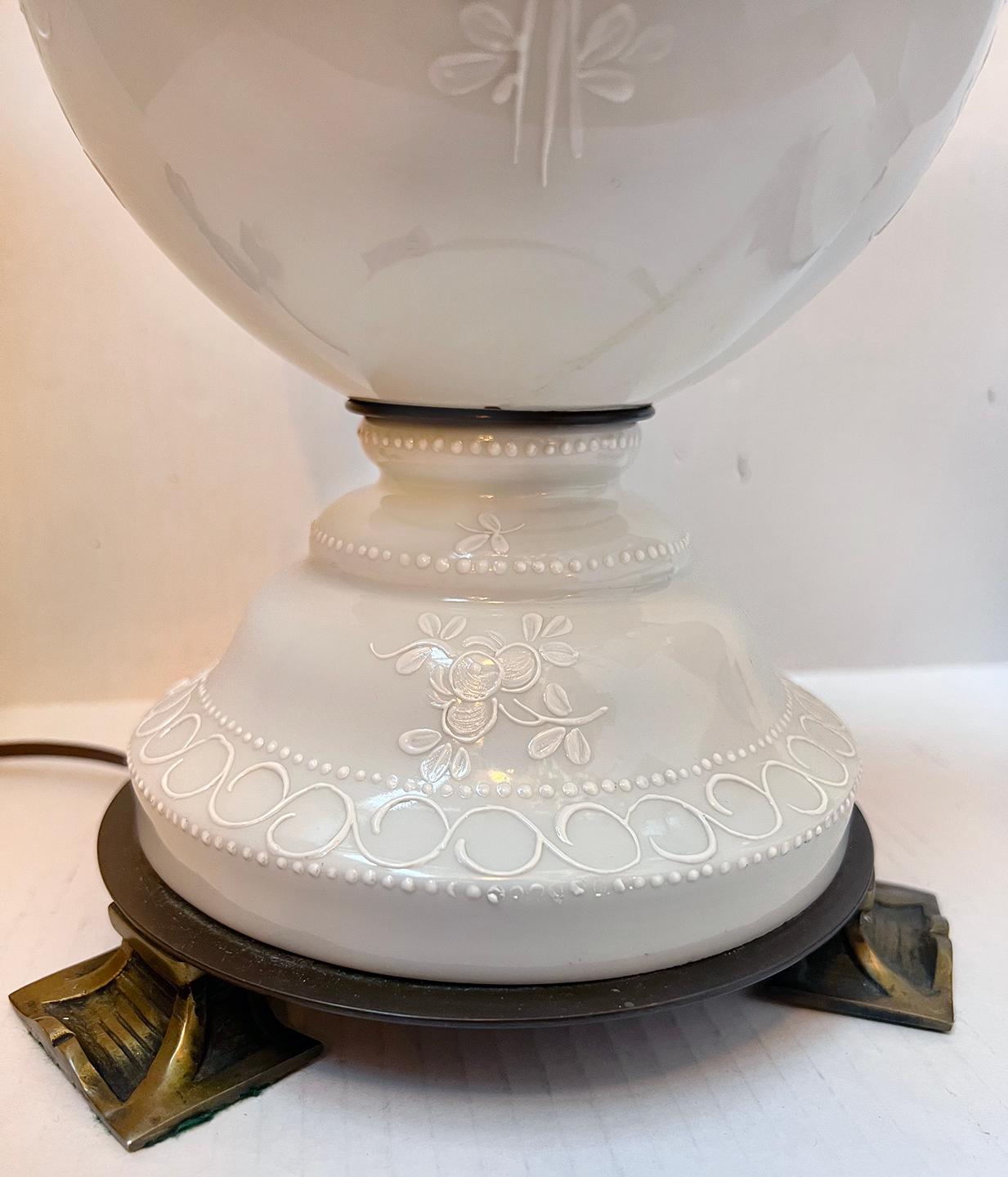 Mid-20th Century Pair of Large Porcelain Lamps For Sale