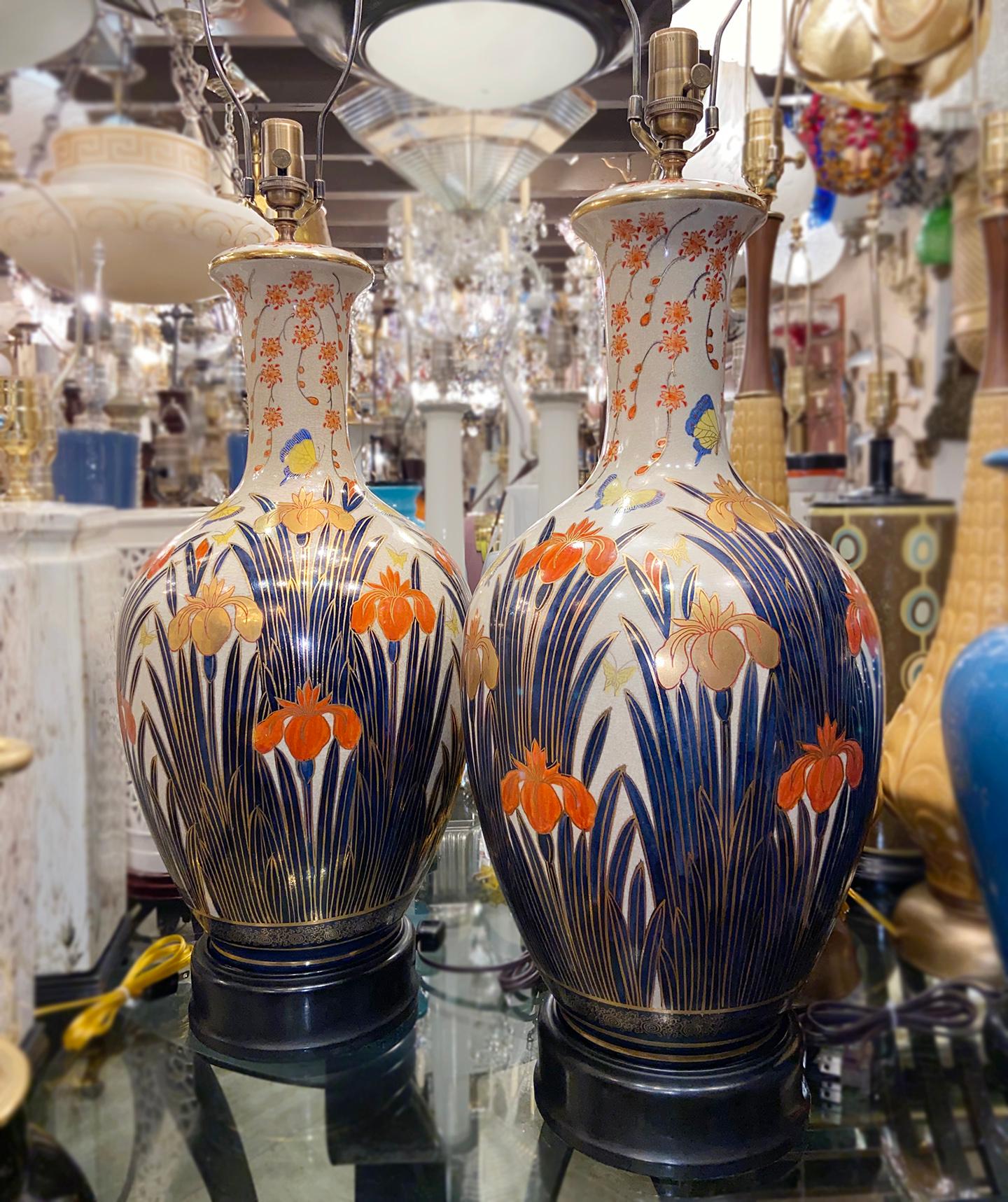 Pair of Large Porcelain Lamps 2
