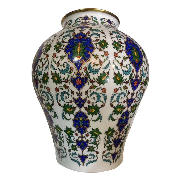 Pair of Large Porcelain Vases For Sale at 1stDibs