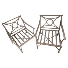 Coppia di grandi poltrone verniciate a polvere di Outdoor Classics