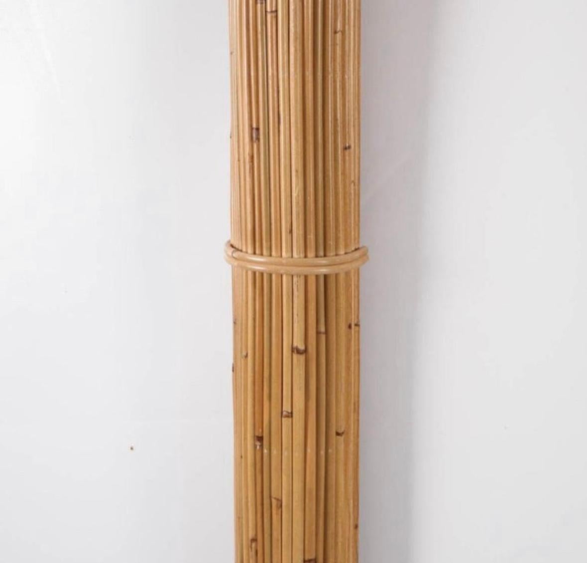 Contemporary Pair of large rattan « palm trees/coconut trees wall lights » For Sale