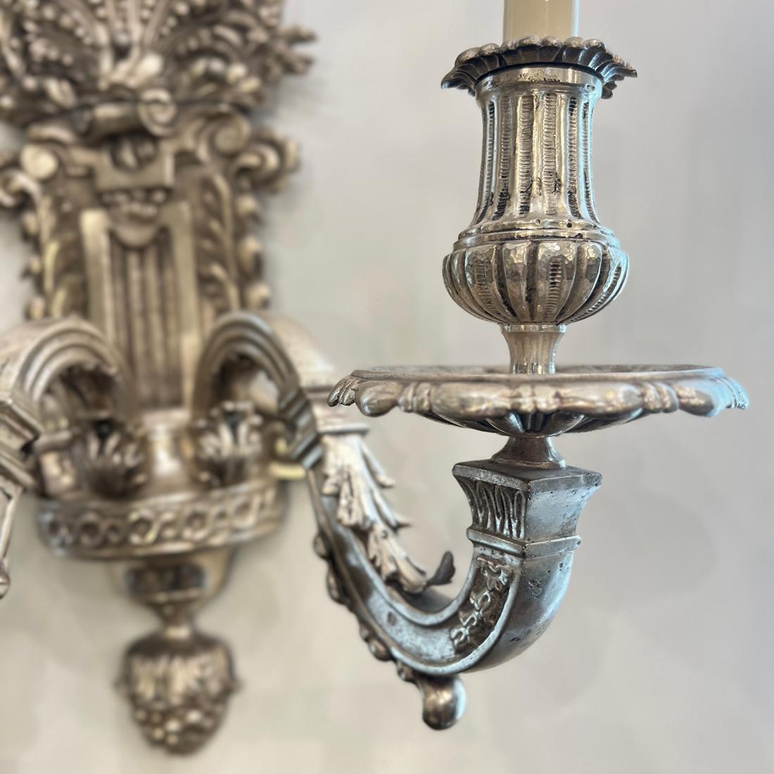 Pair of Large Regency Style Sconces In Good Condition For Sale In New York, NY