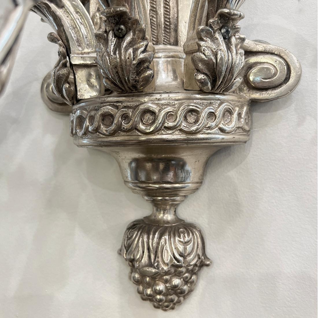 19th Century Pair of Large Regency Style Sconces For Sale
