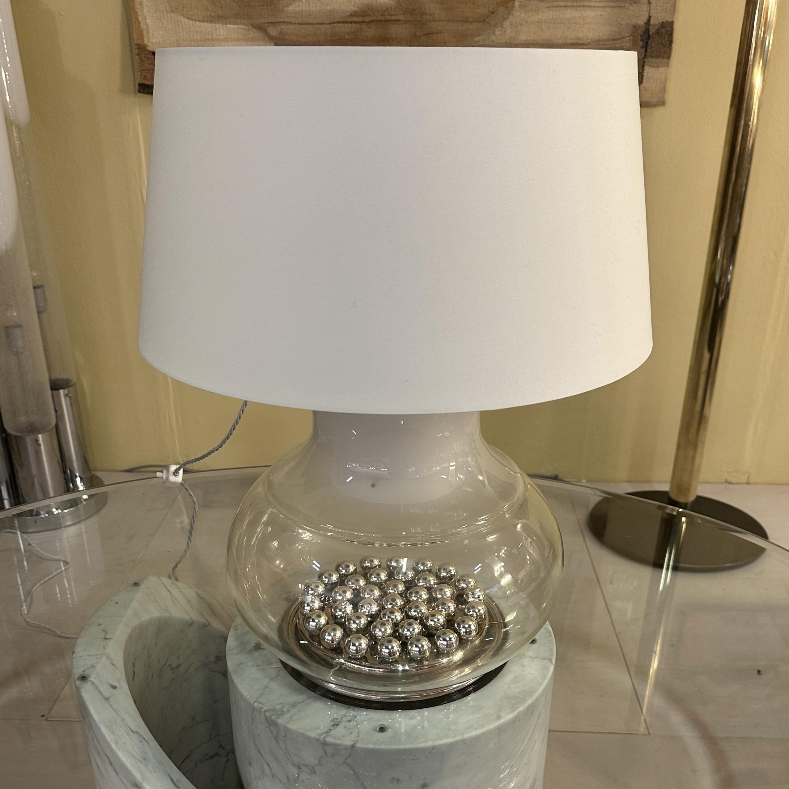 Paar große Reggiani Murano Tischlampen Italien 1970er im Angebot 5