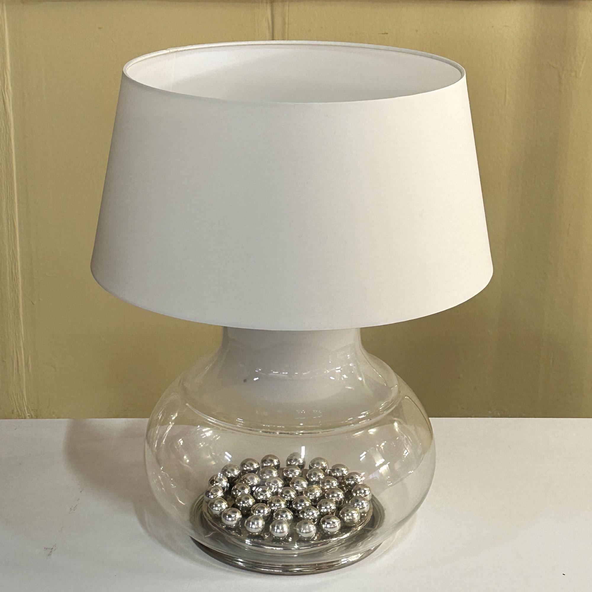 Paar große Reggiani Murano Tischlampen Italien 1970er im Zustand „Hervorragend“ im Angebot in London, GB