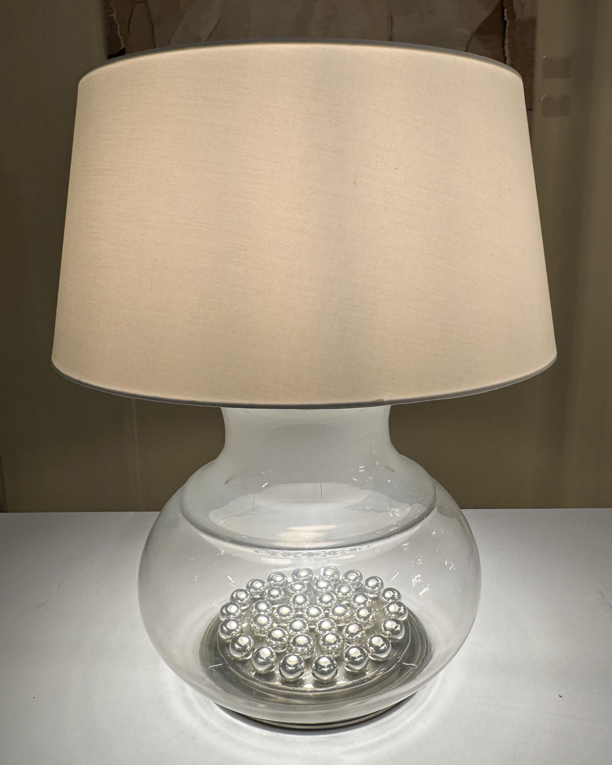 Paar große Reggiani Murano Tischlampen Italien 1970er (Ende des 20. Jahrhunderts) im Angebot